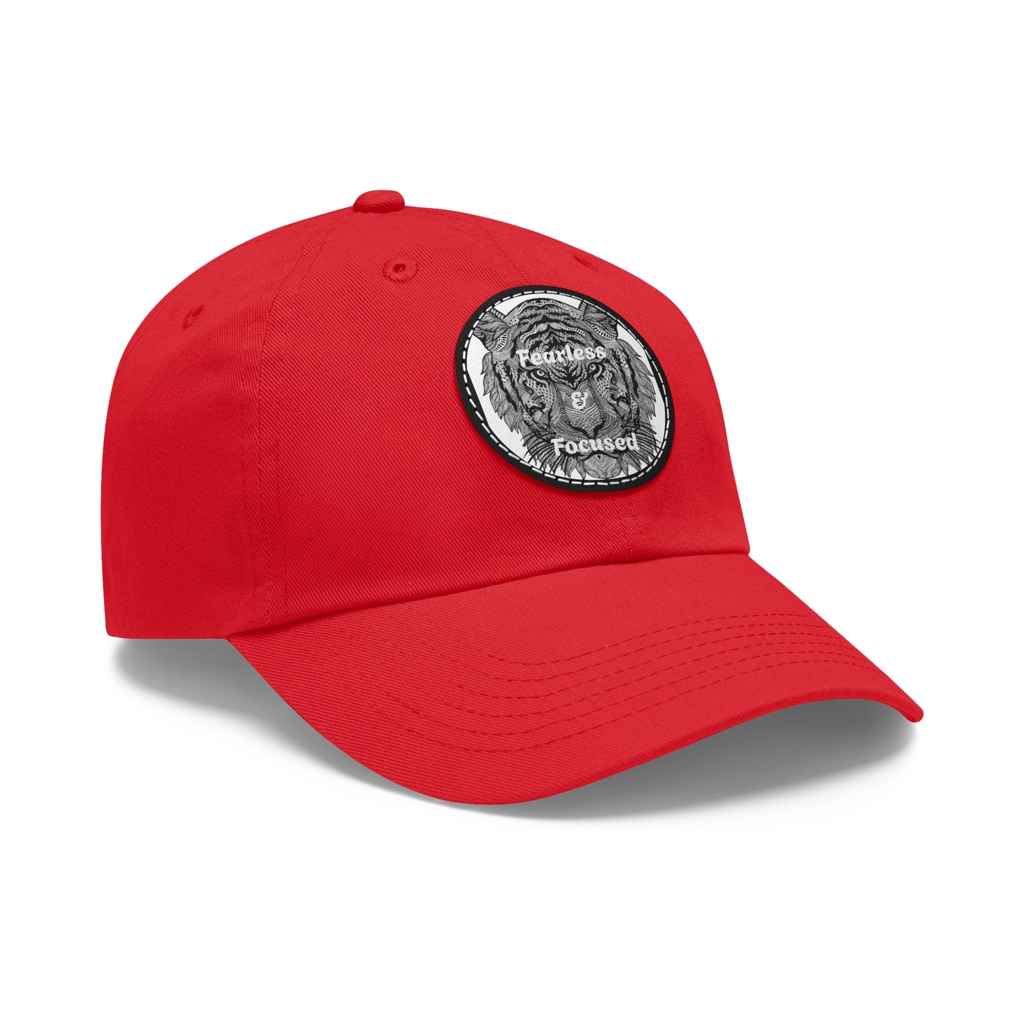 Gorra de papá con parche de cuero de tigre