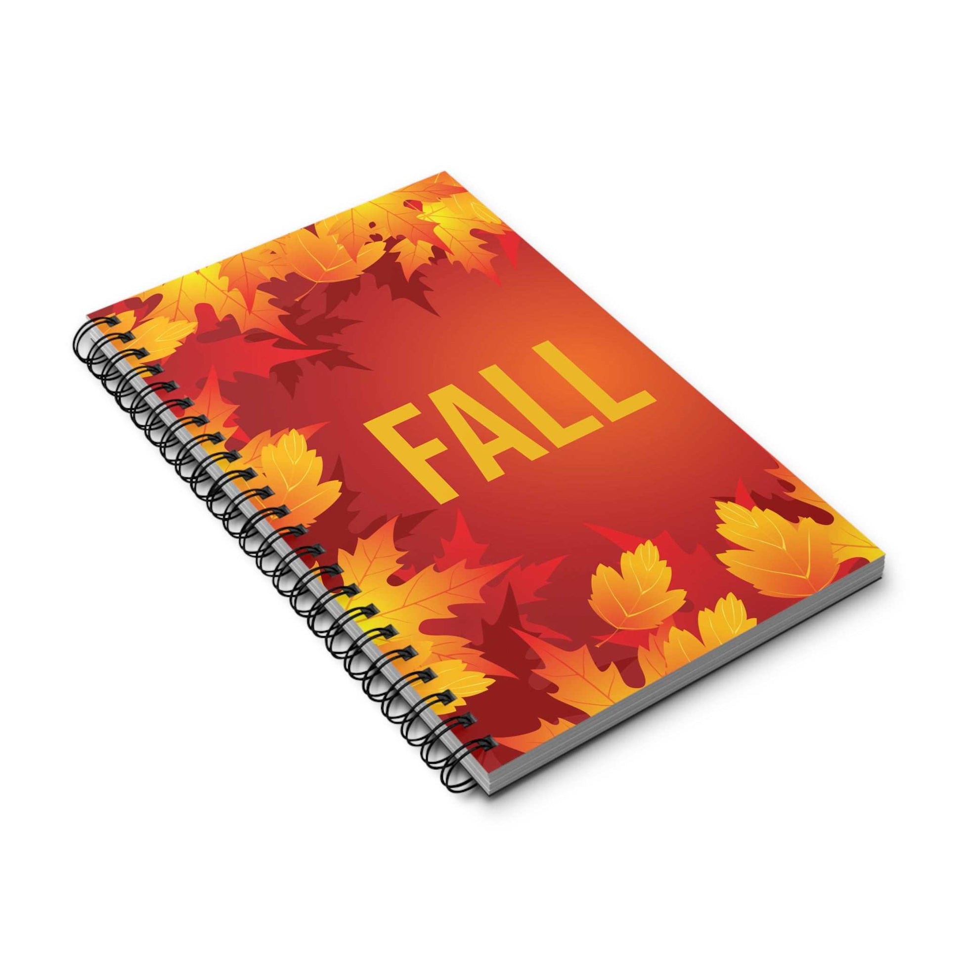 Fall Holiday Spira|Notebook with vibrant autumn leaves design and spiral binding