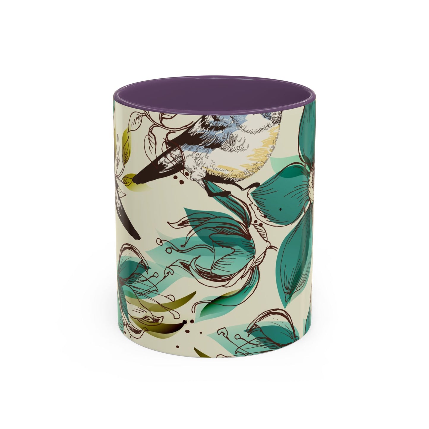 Mug à café élégant à motif floral