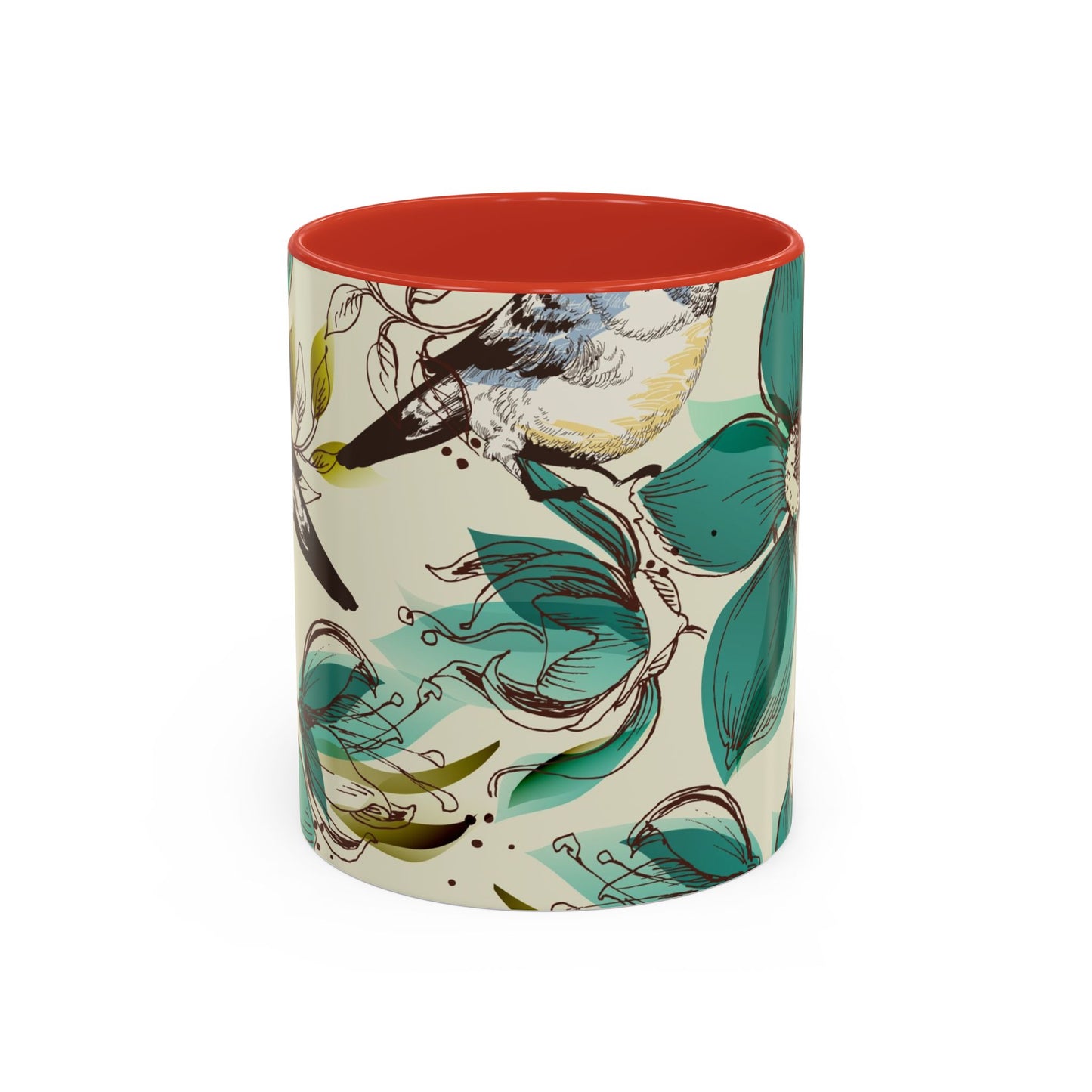 Mug à café élégant à motif floral
