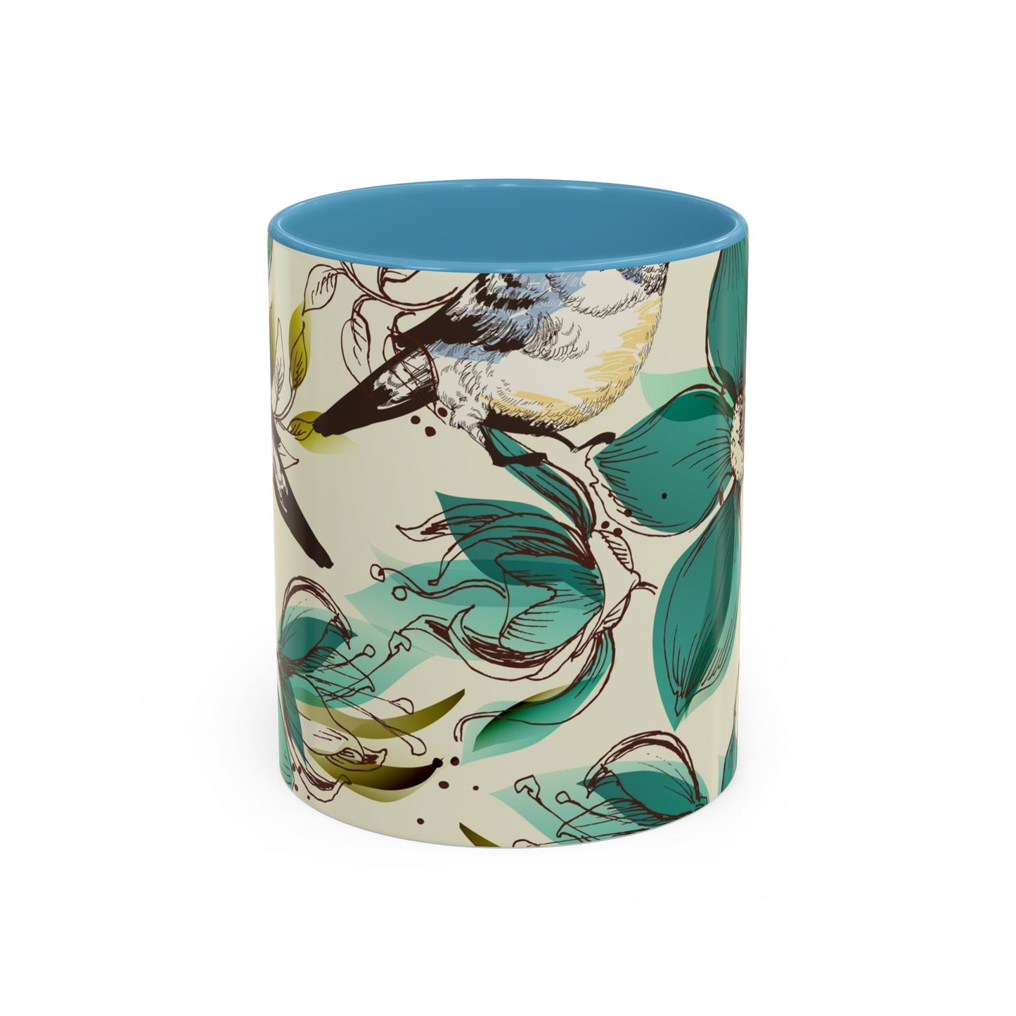 Mug à café élégant à motif floral