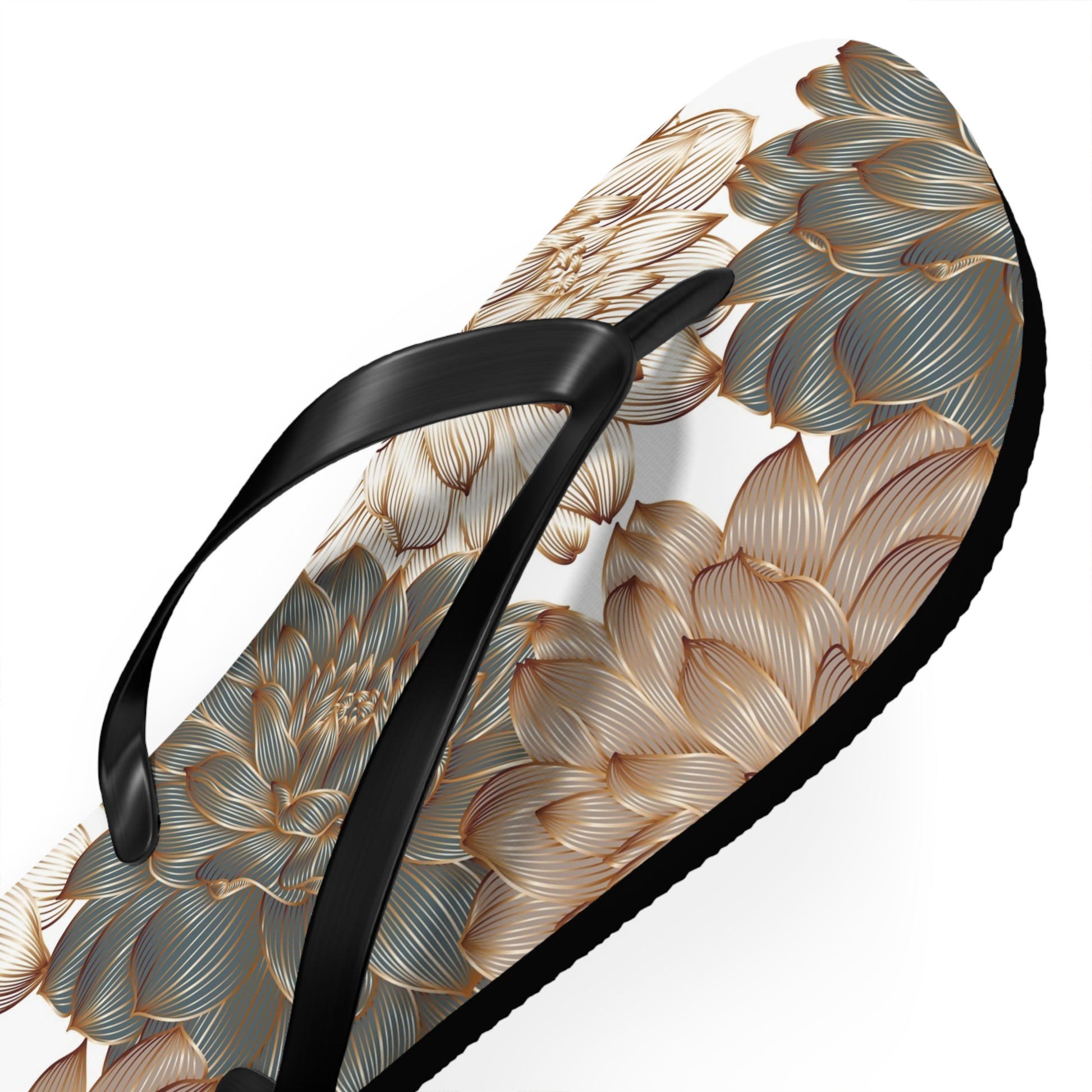 Floral-Inspired Flip Flops, Summer Sandals, Vacation Footwear, Casual Slippers image 12