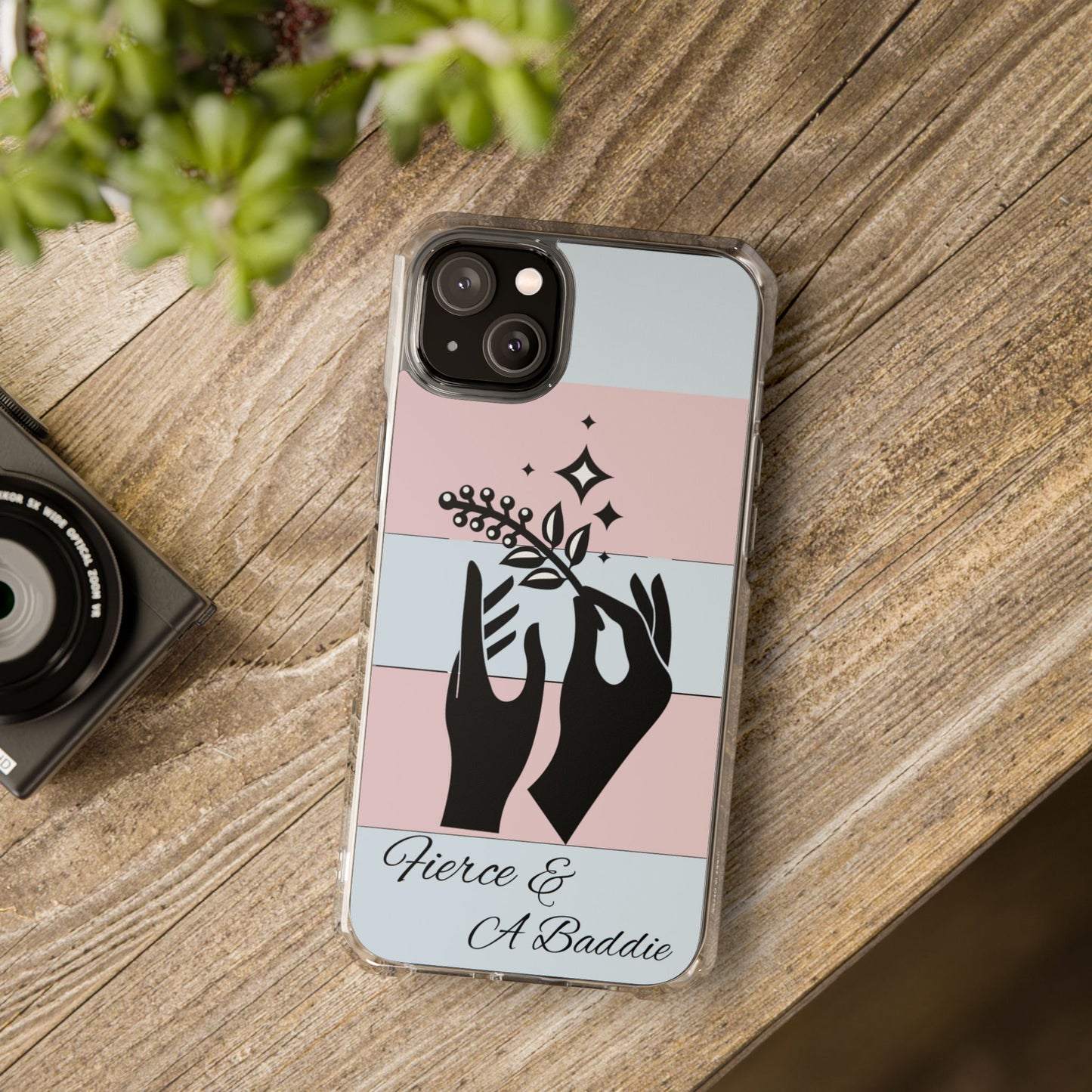 Fierce Baddie Vibes Magnetic Phone Case, Unique Clear Impact Case Trendy image 12