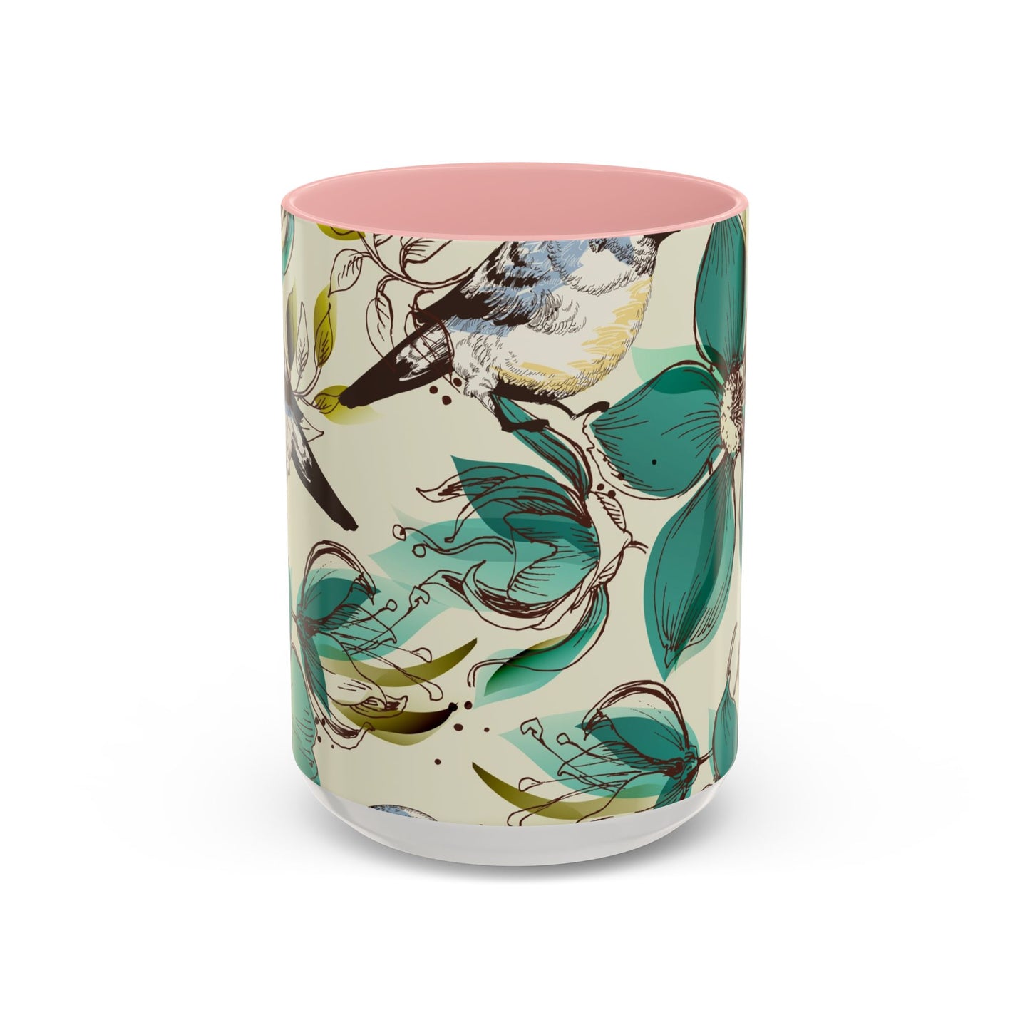 Mug à café élégant à motif floral