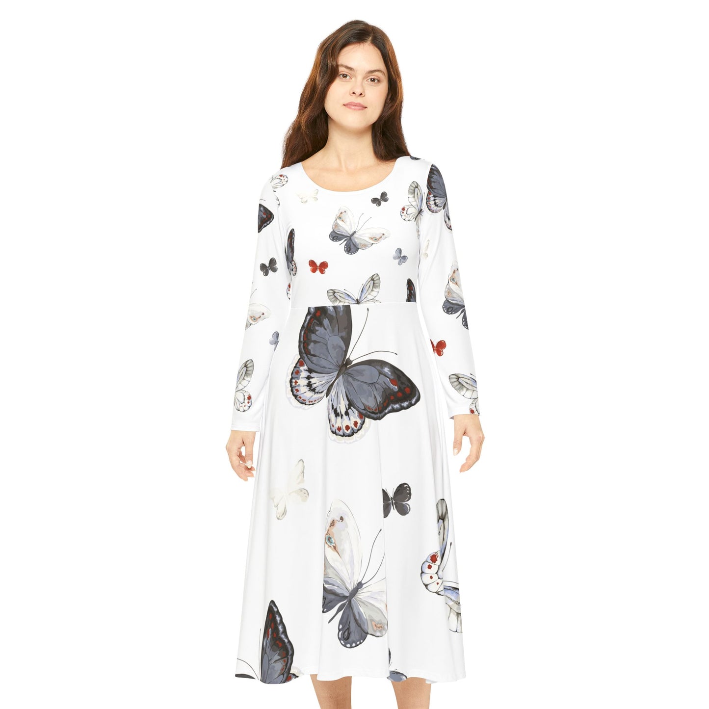 Robe de danse à manches longues pour femme (AOP)