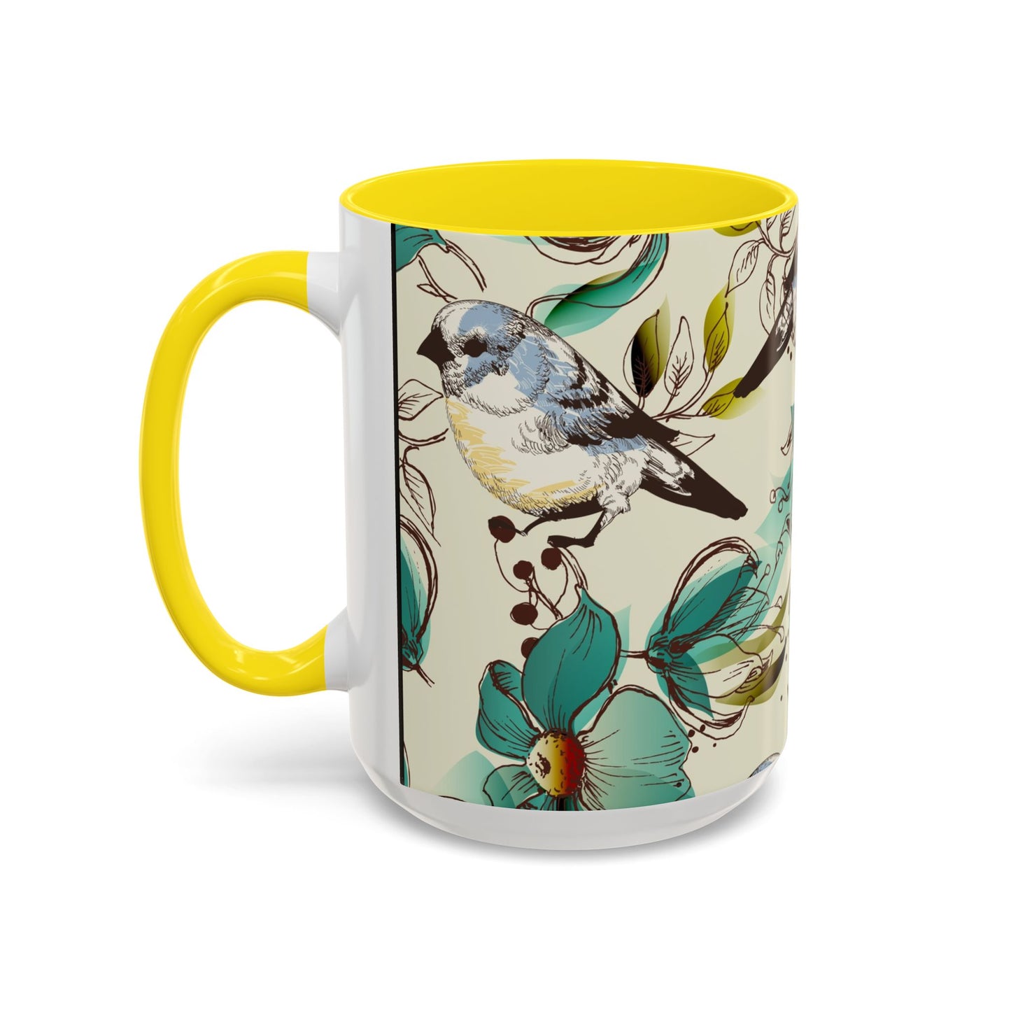 Mug à café élégant à motif floral
