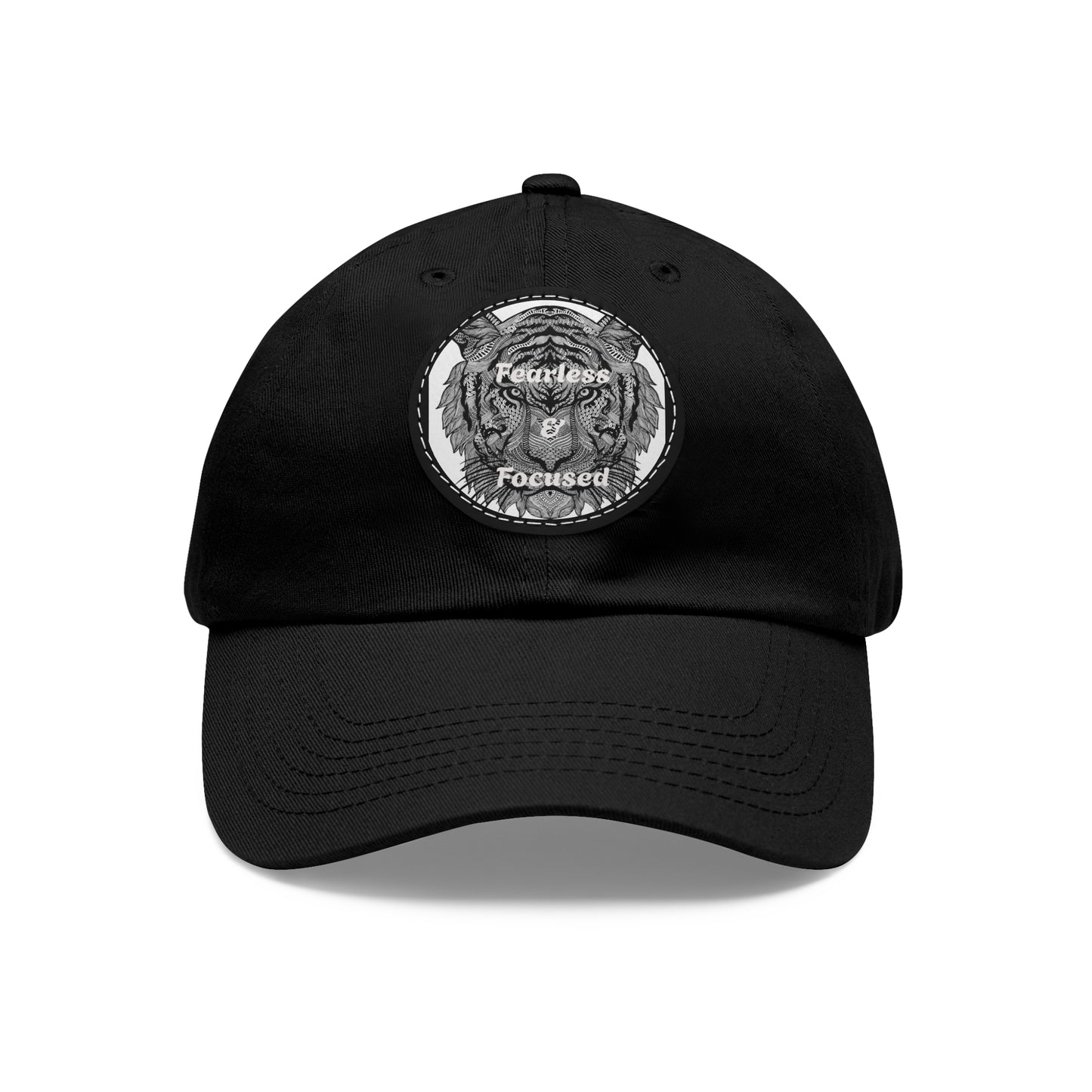 Gorra de papá con parche de cuero de tigre