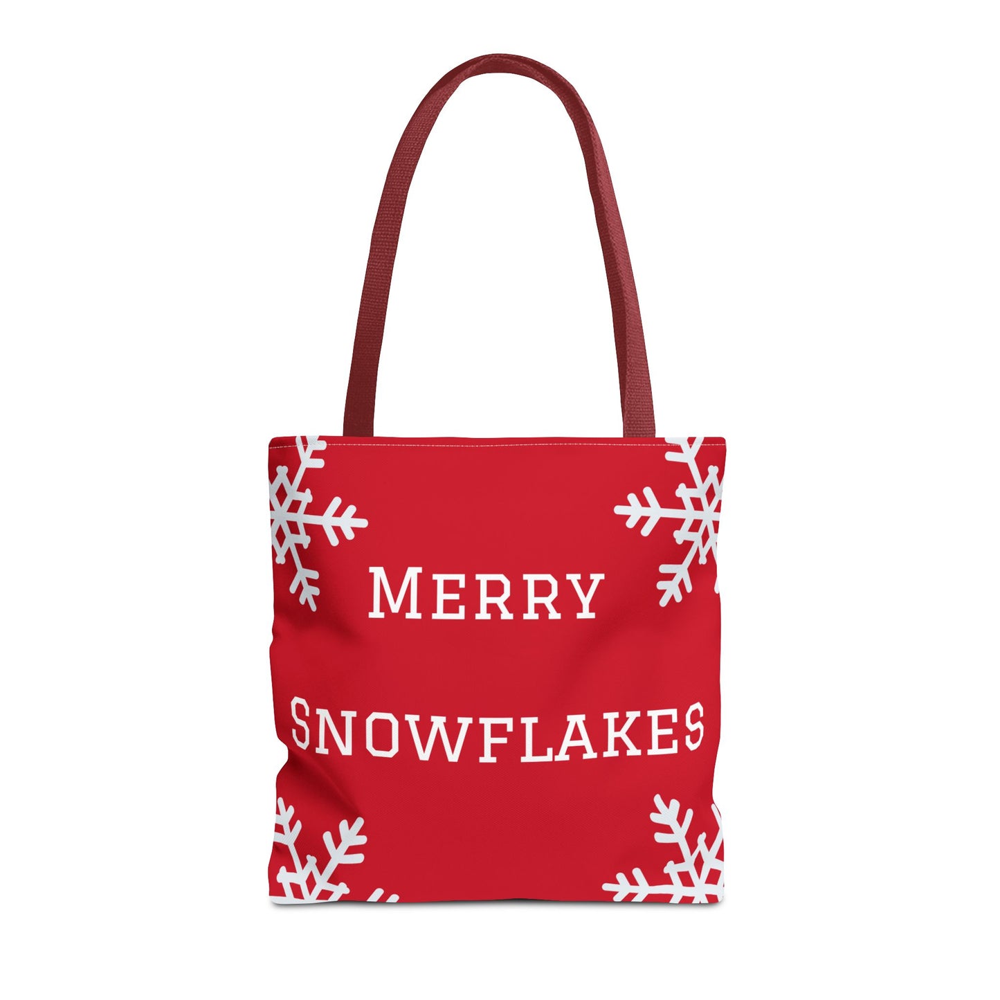 Merry Snowflakes Tote Bag