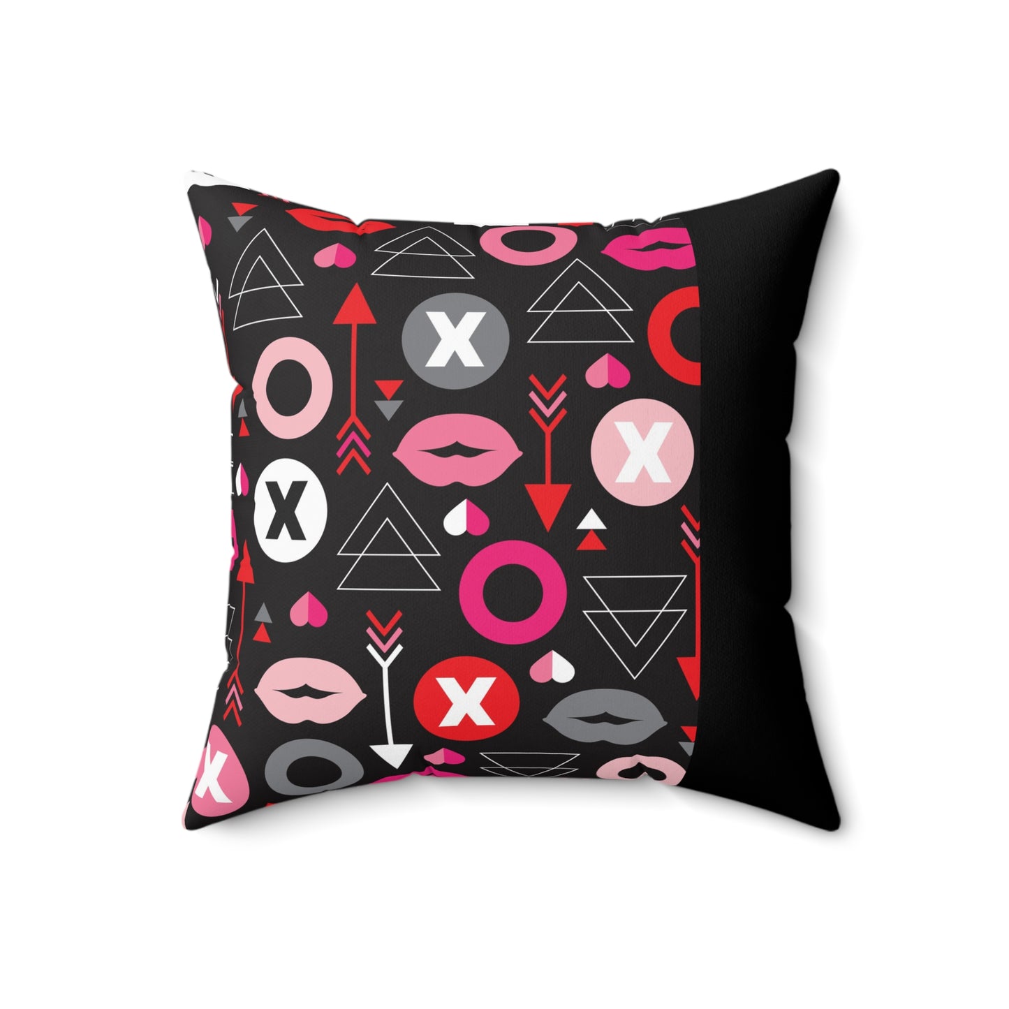 Spade, Heart & Kisses Decorative Valentine Throw Pillow