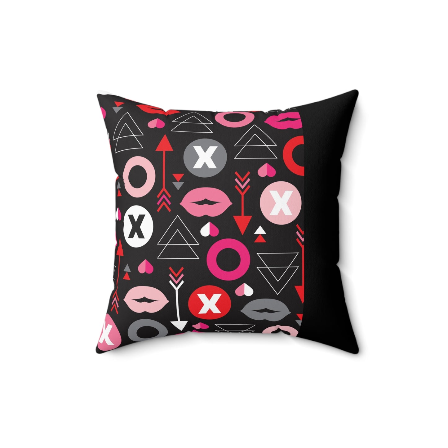 Spade, Heart & Kisses Decorative Valentine Throw Pillow