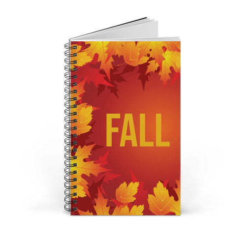 Fall Holiday Spira|Notebook with vibrant autumn leaves design and durable semi-gloss cover for journaling and note-taking