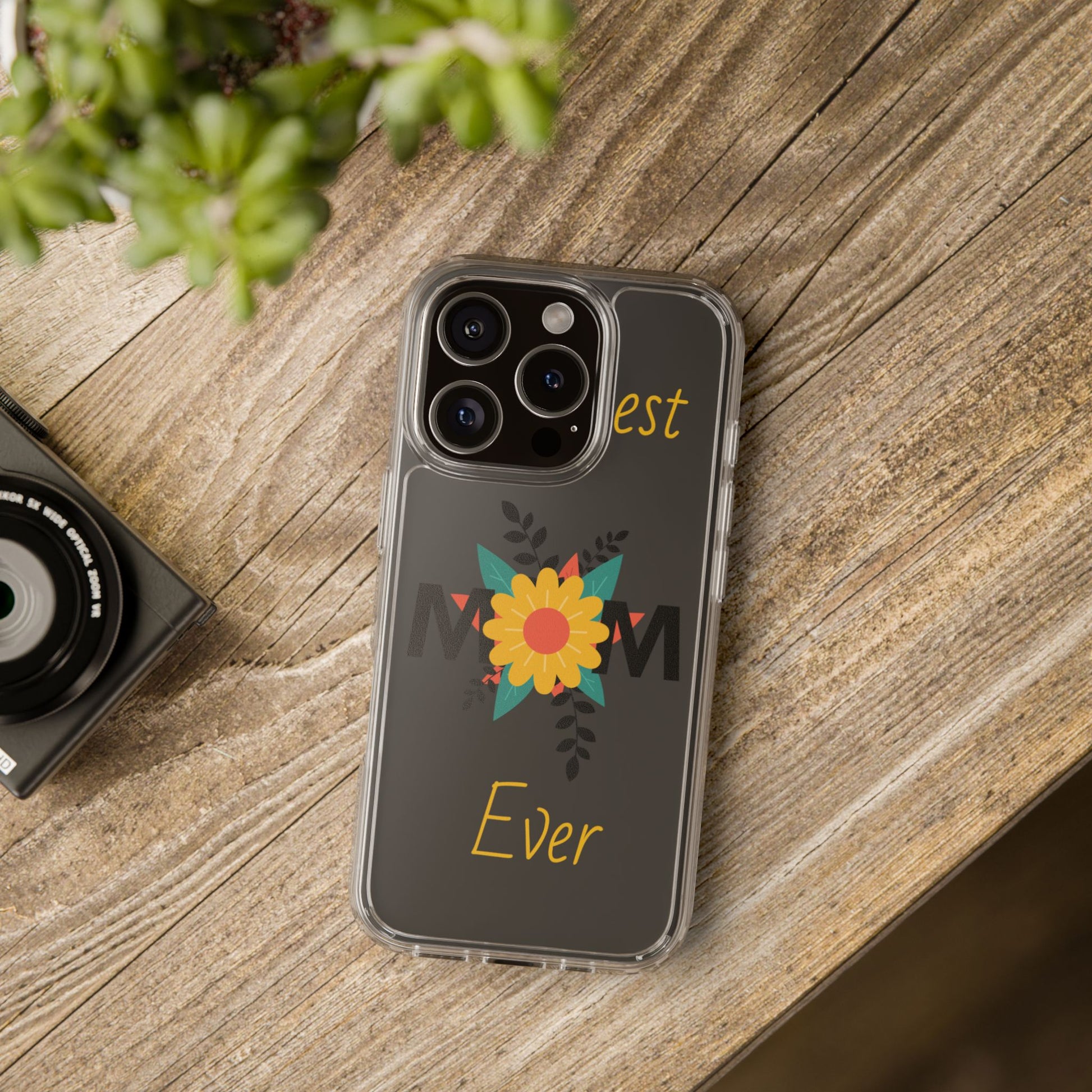 Mom-Themed Inspired Clear Phone Case, Fall Season iPhone Cover, Transparent Case image 3