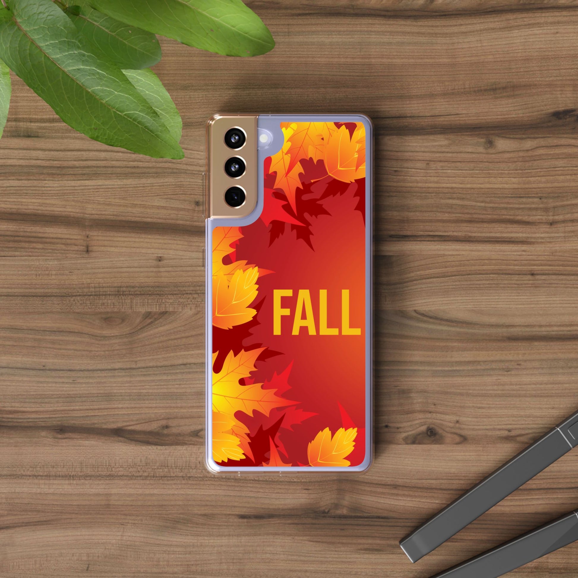 Autumn-Themed Clear Phone Case, Fall Season iPhone Cover, Transparent Case image 12