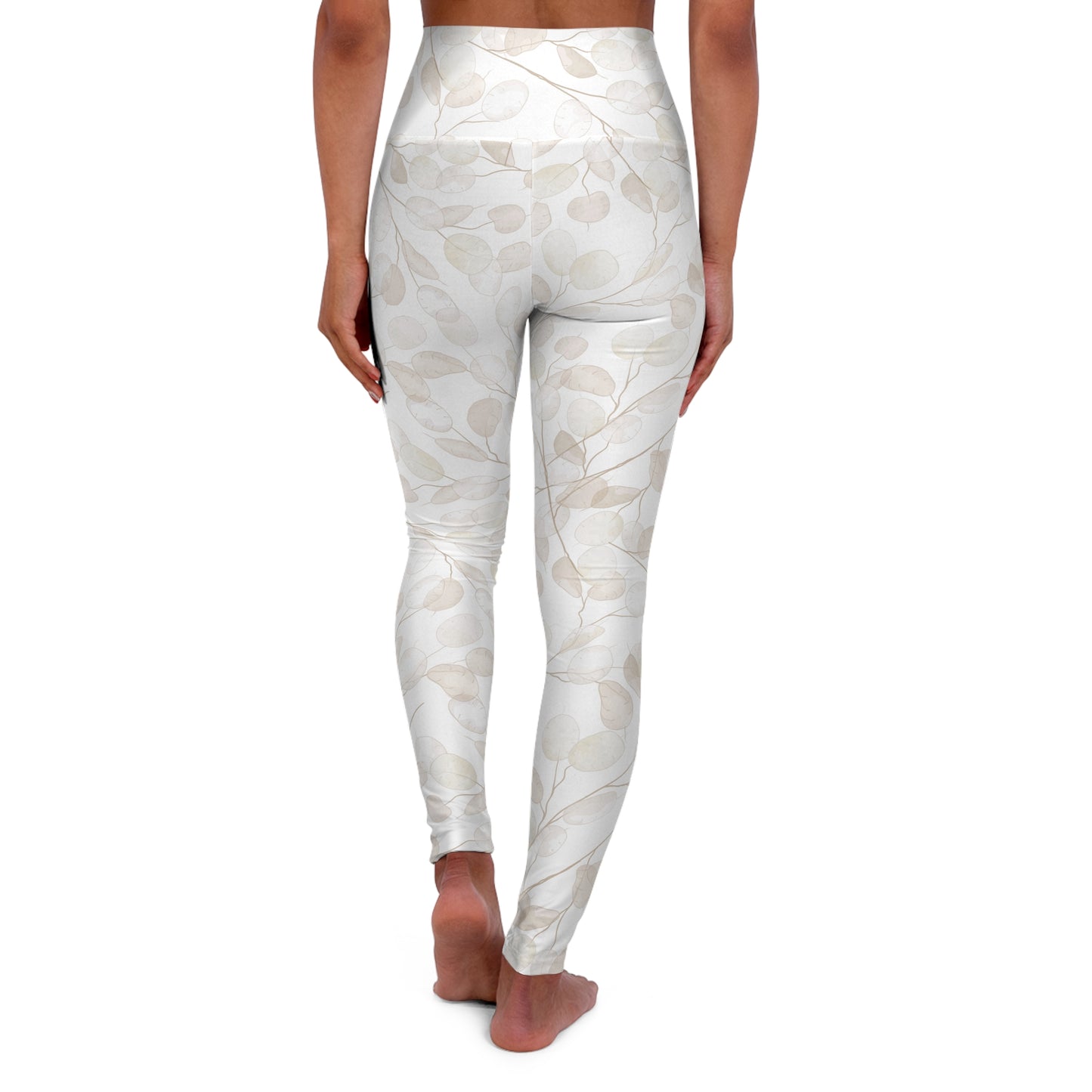 Stylish High Waisted Yoga Leggings - Floral Print, Activewear, Workout for Her image 1