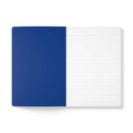 coffee-themed softcover journal with vibrant blue cover and lined perforated pages for note-taking and gifting coffee lovers