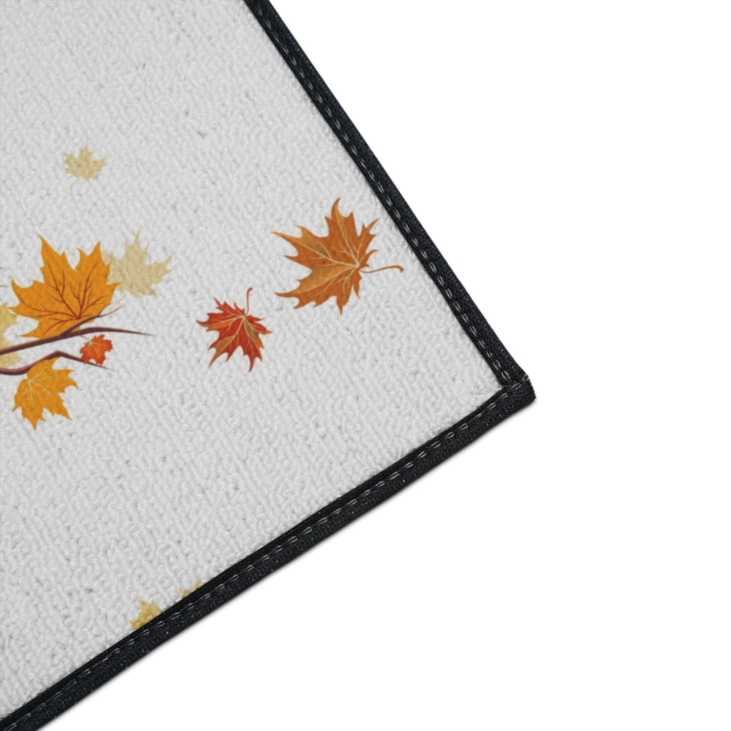 Autumn Leaves Floor Mat, Seasonal Home Decor, Fall Welcome Mat, Outdoor Rug image 1
