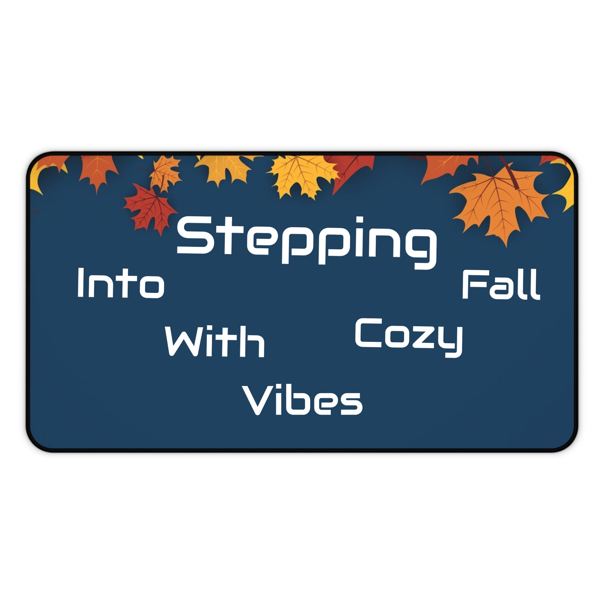 Cozy Fall Desk Mat with Autumn Leaves Design | Perfect for Home Office Decor image 4