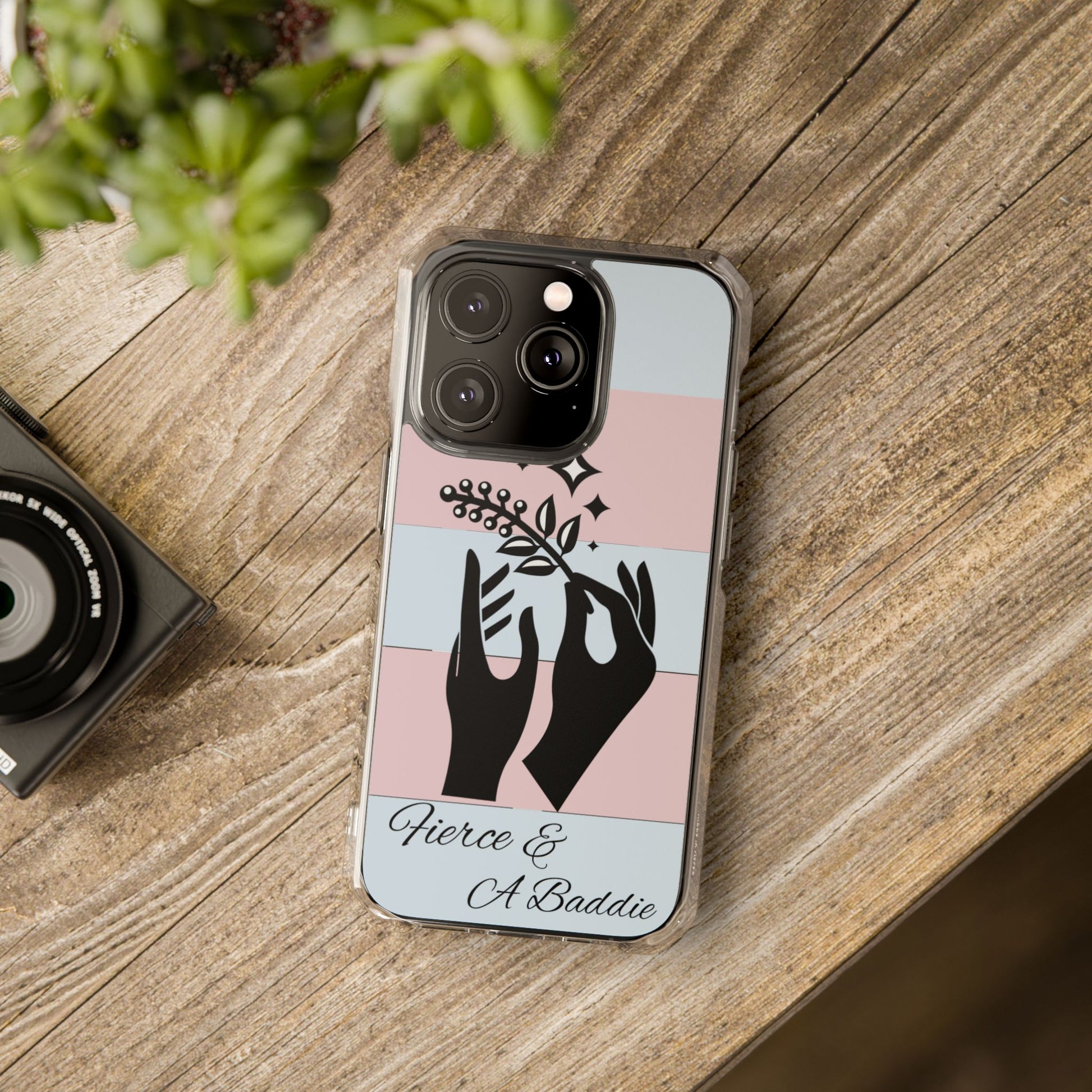 Fierce Baddie Vibes Magnetic Phone Case, Unique Clear Impact Case Trendy image 10