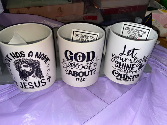 Ceramic Mugs With Uv Sticker Design