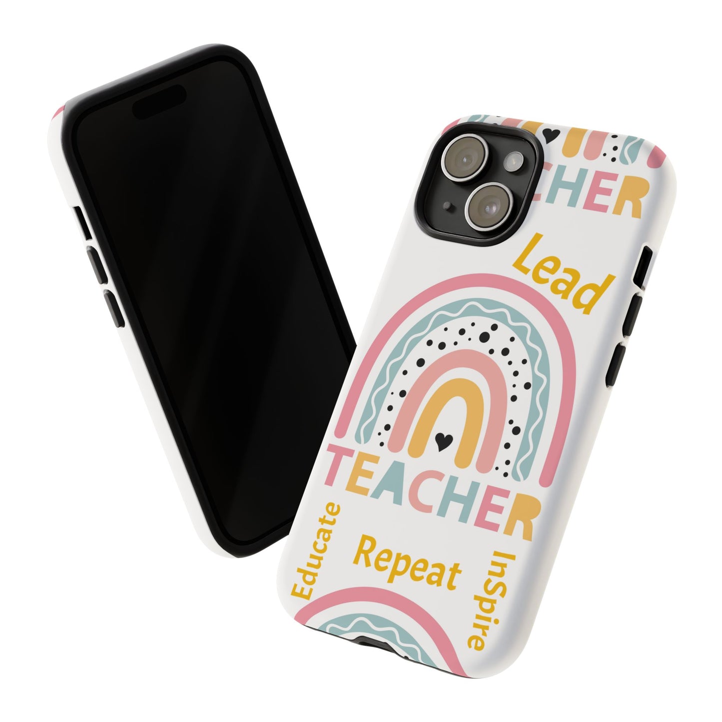 Teacher Phone Case - Inspire, Lead, Educate - Cute Rainbow Design, Teacher Gift image 8