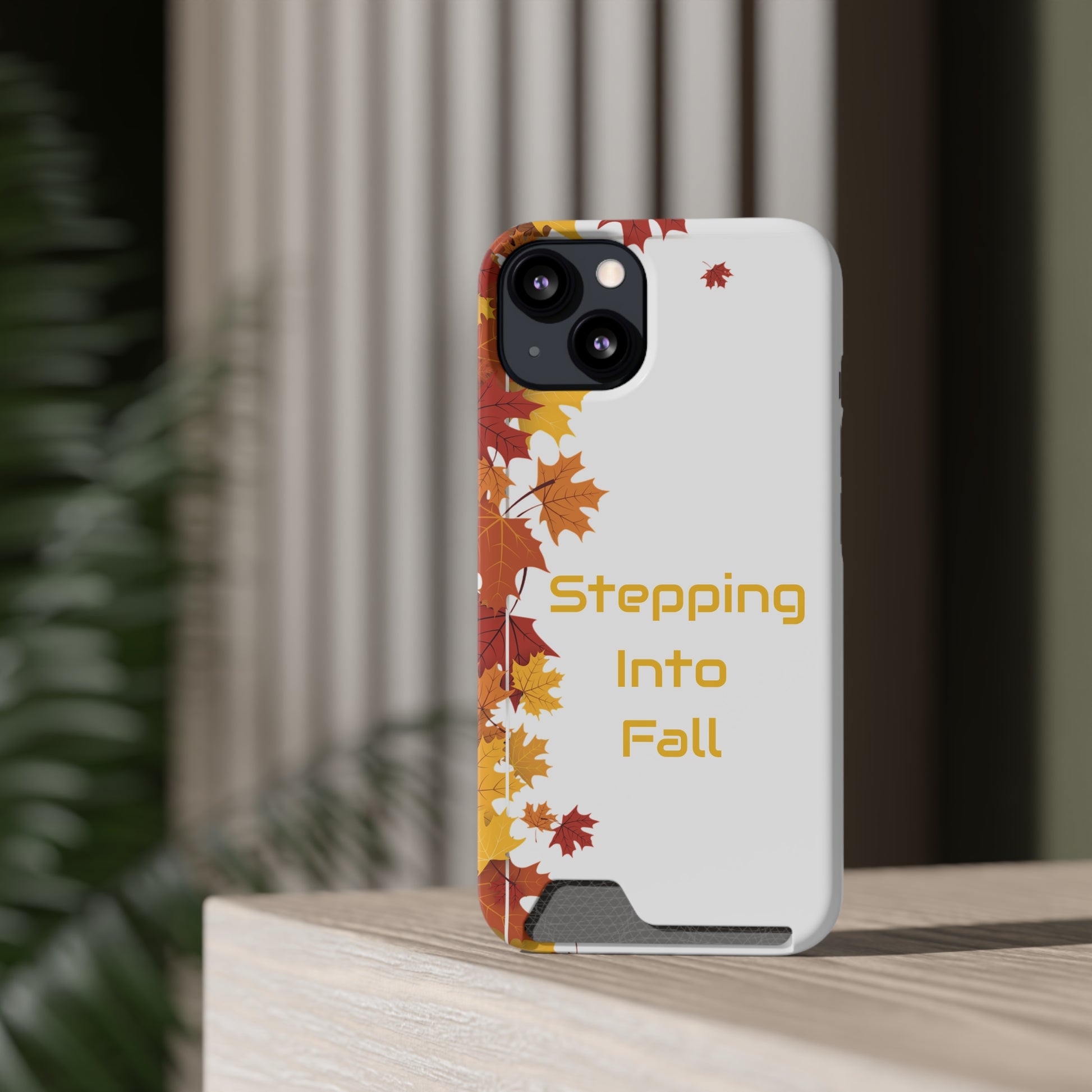 Stepping Into Fall Phone Case with Card Holder image 3