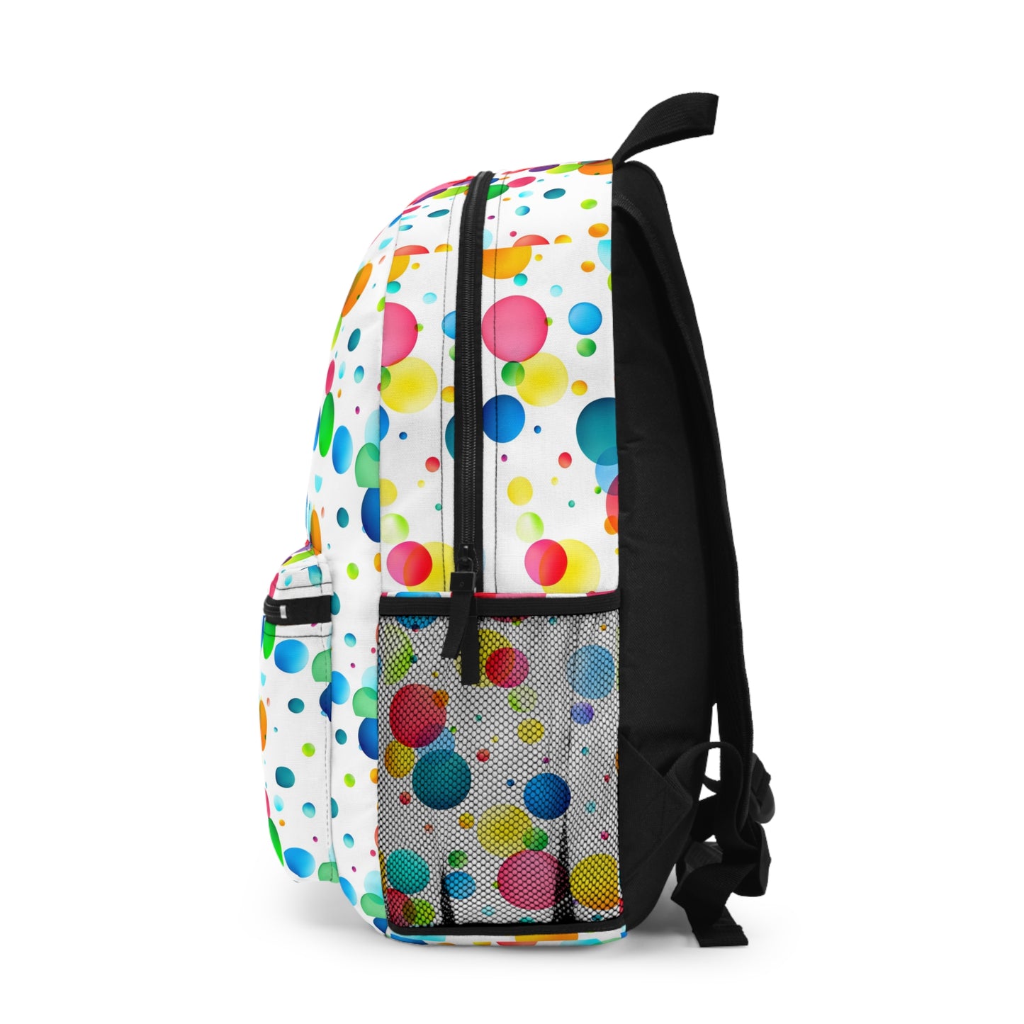 Colorful Polka Dot Backpack, Fun School Bag, Stylish Sling Bag for Kids & Adults image 2