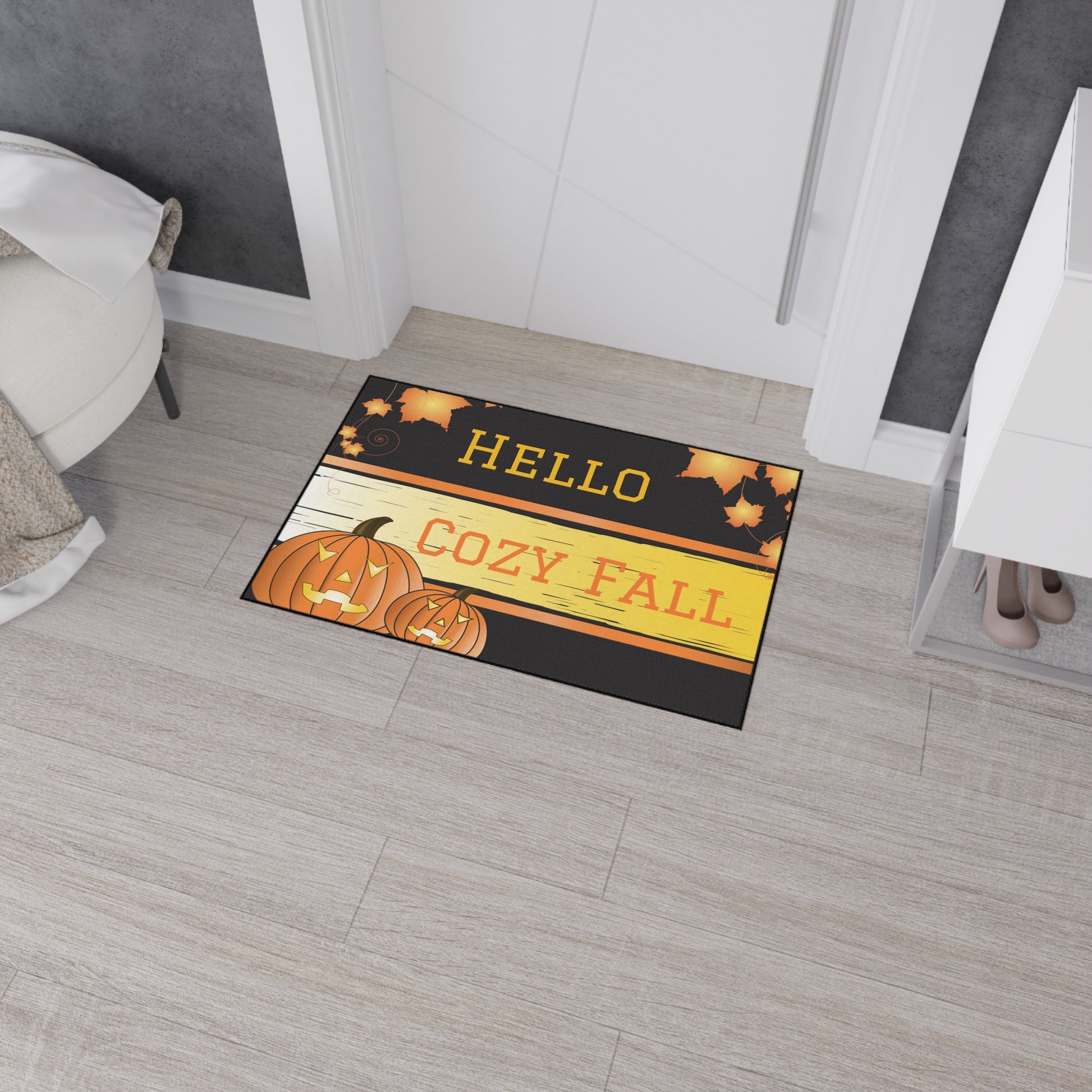 Autumn Leaves Floor Mat, Seasonal Home Decor, Outdoor Rug image 7