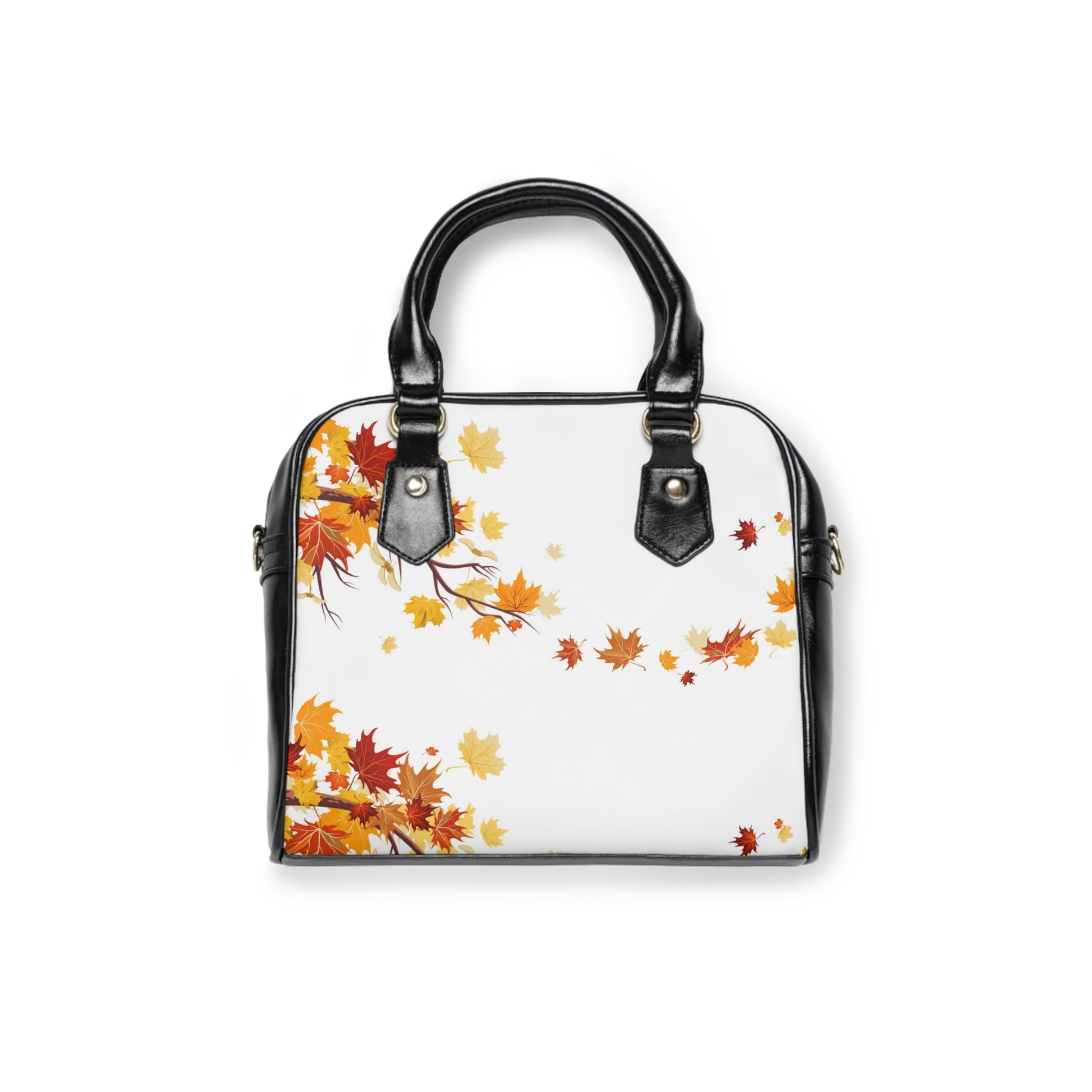 Vibrant Leaves Print Shoulder Handbag, Trendy & Perfect For Fall, Gift for Her  image 2