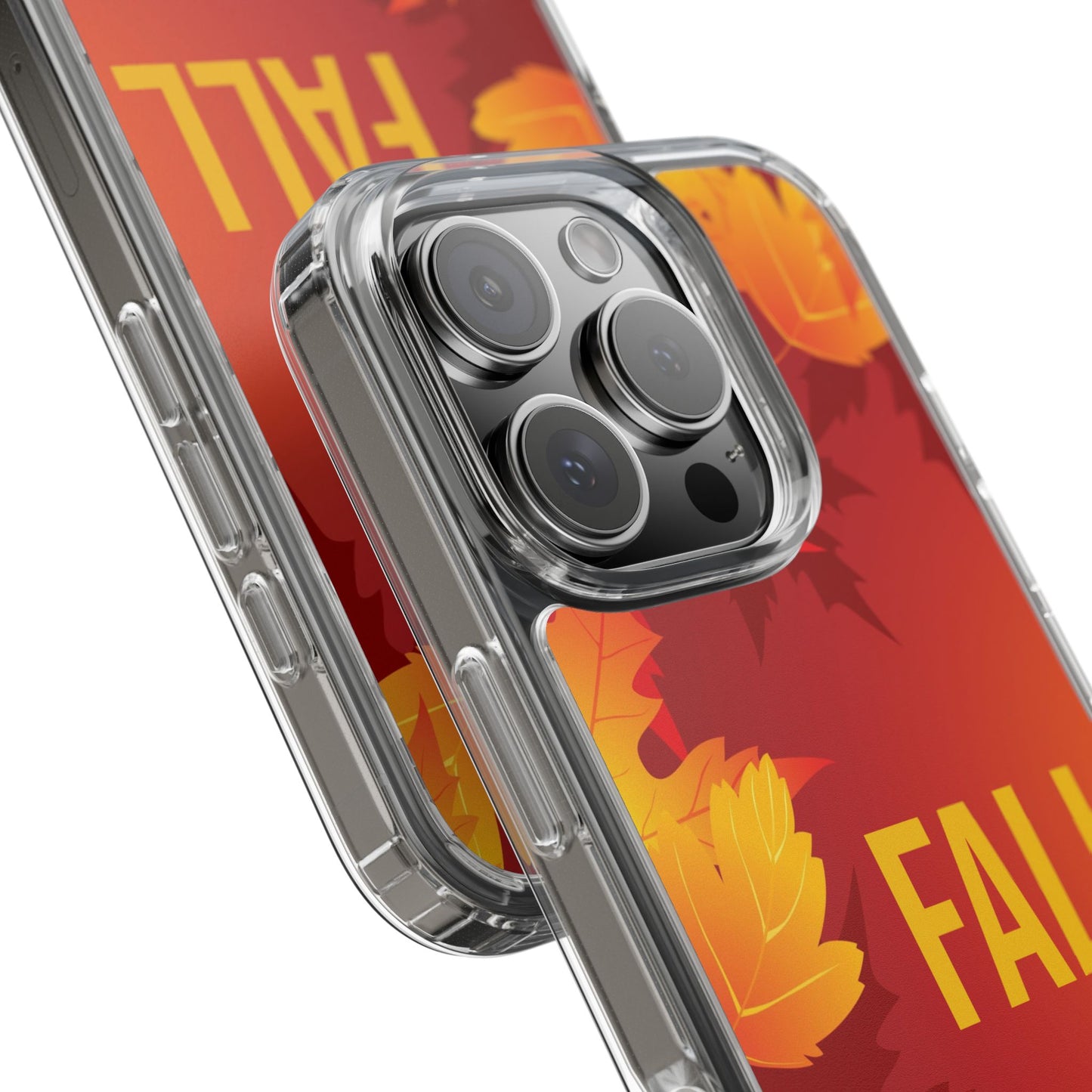 Autumn-Themed Clear Phone Case, Fall Season iPhone Cover, Transparent Case image 5