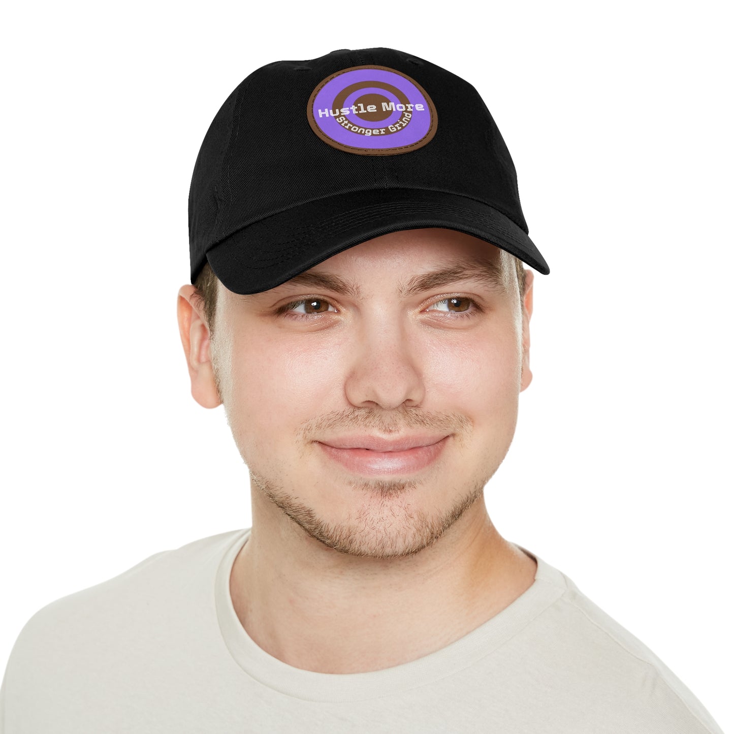 Purple Leather Patch Dad Hat, Casual Cap, Stylish Accessories for Father’s Day image 9