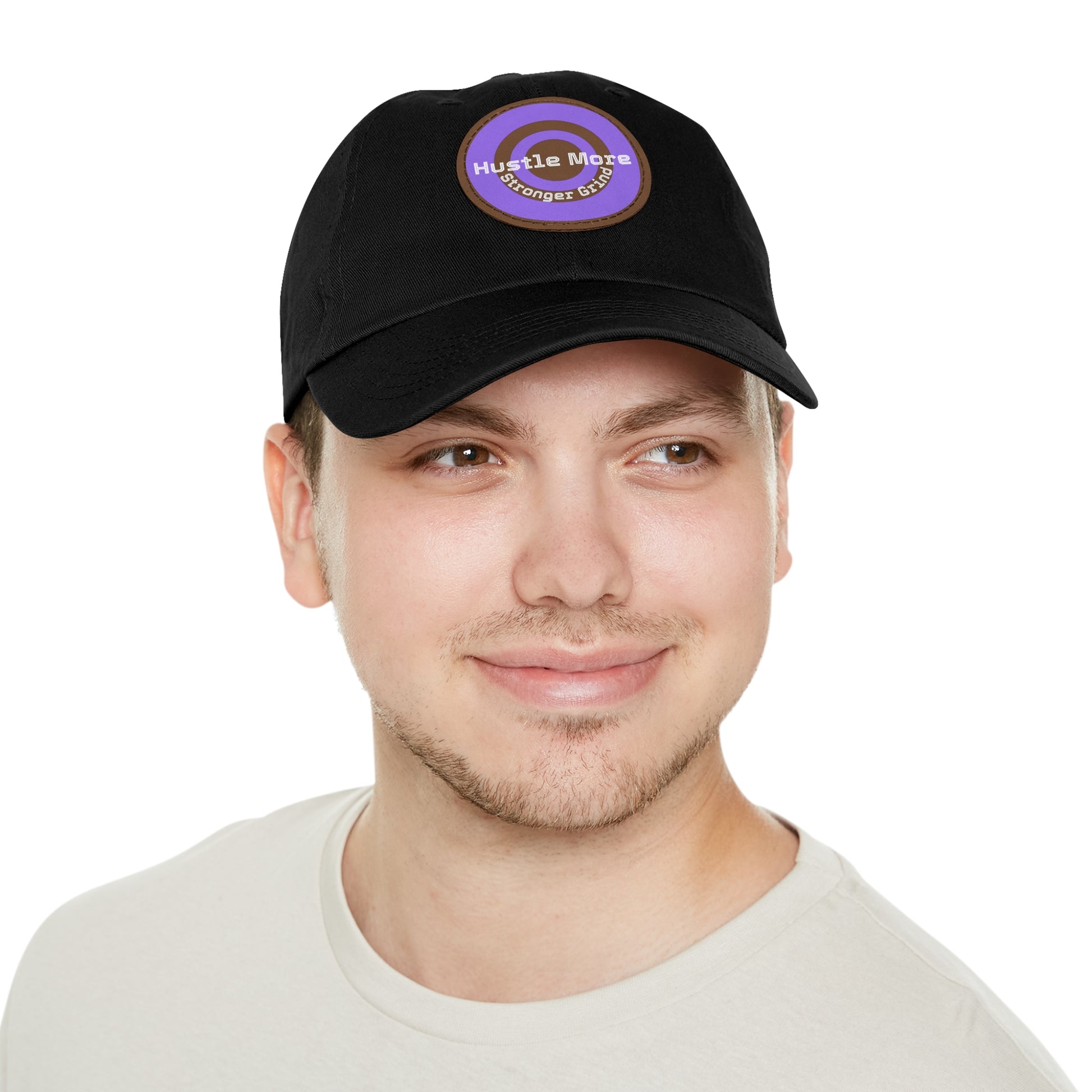 Purple Leather Patch Dad Hat, Casual Cap, Stylish Accessories for Father’s Day image 9