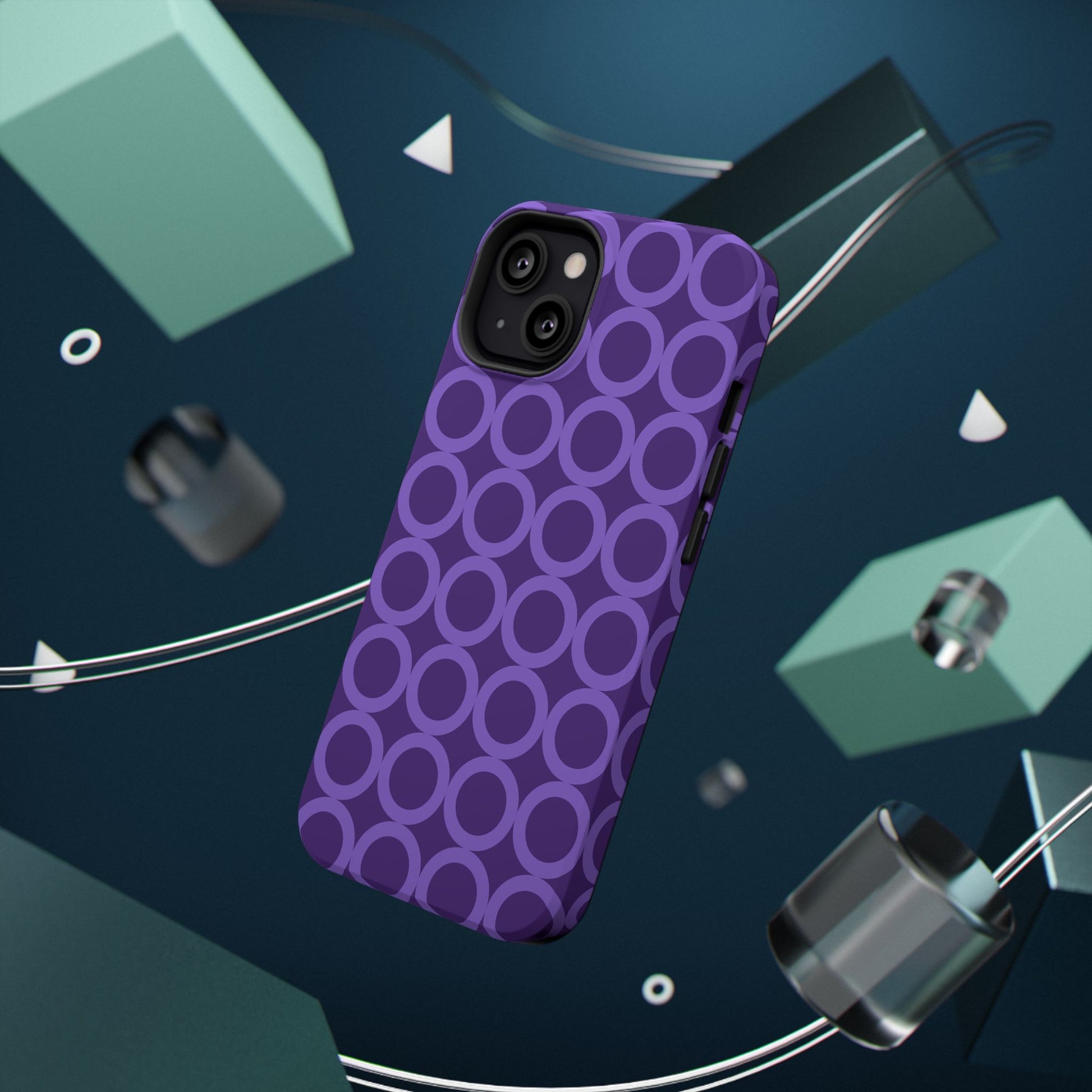Purple Polka Dot Phone Case | Impact-Resistant Protection, Stylish Accessory image 0
