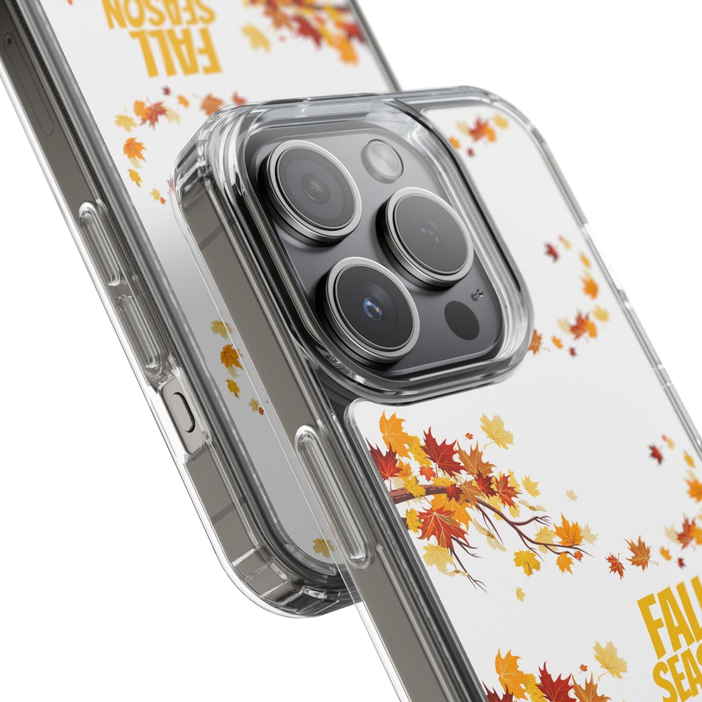 Autumn-Themed Clear Phone Case, Fall Season iPhone Cover, Transparent Case image 11