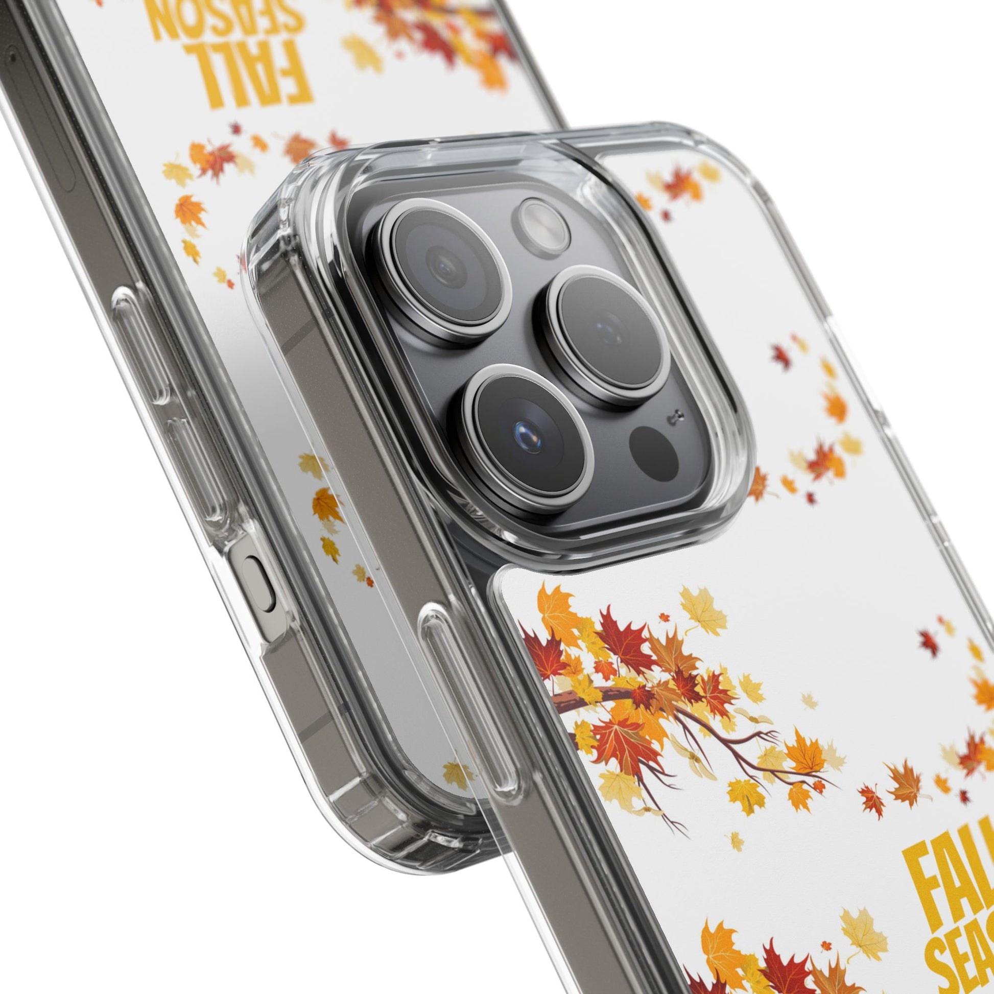 Autumn-Themed Clear Phone Case, Fall Season iPhone Cover, Transparent Case image 11