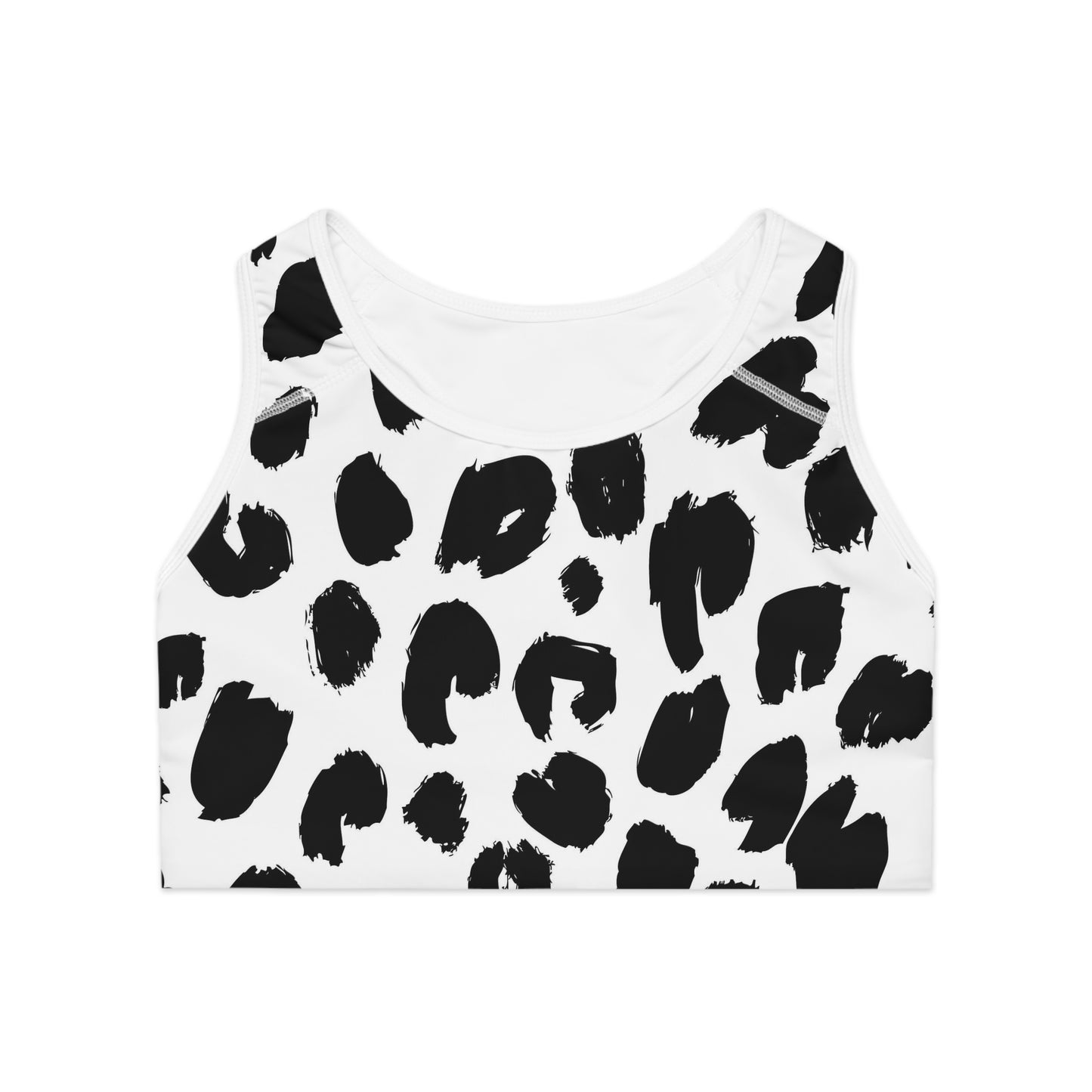 Chic Leopard Print Sports Bra, Comfortable Workout Gear, Fitness Activewear image 2