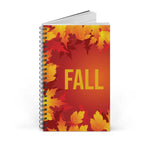 Fall Holiday Spira|Notebook with vibrant autumn leaf design and spiral binding, semi-gloss laminated cover for durability