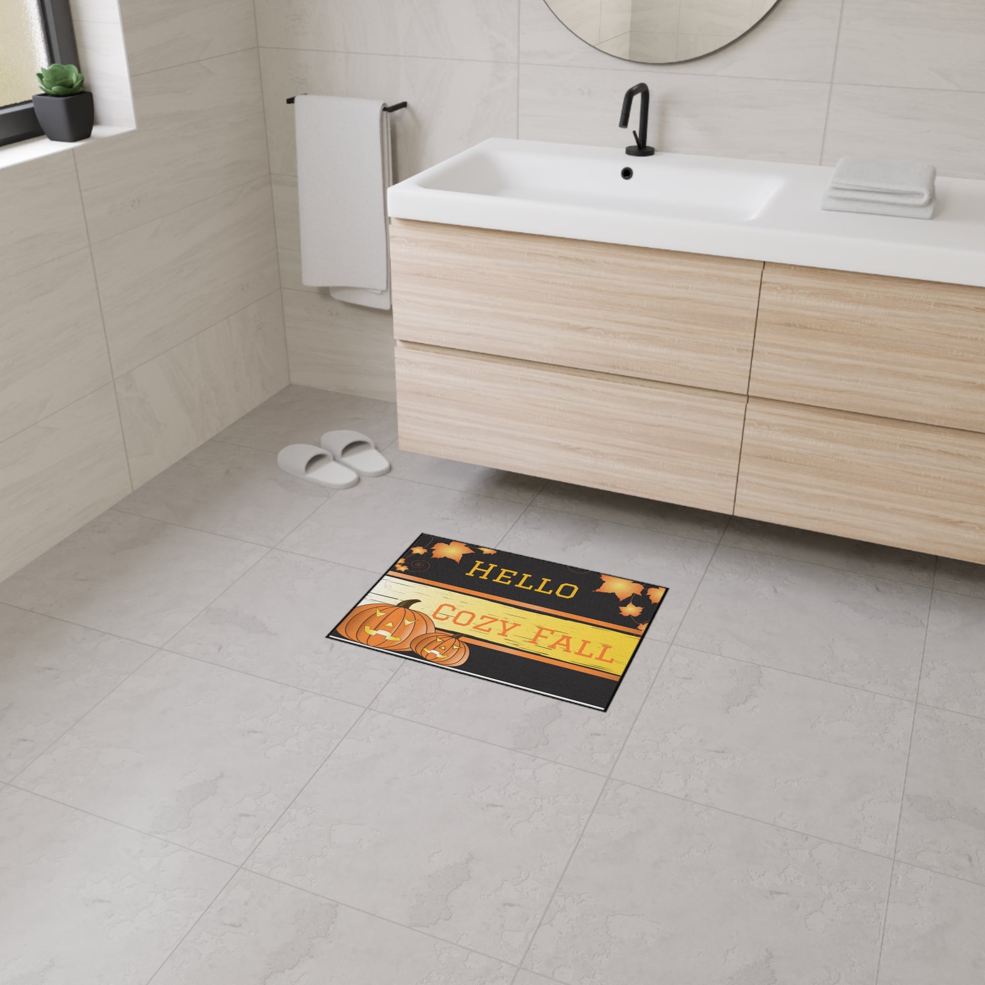 Autumn Leaves Floor Mat, Seasonal Home Decor, Outdoor Rug image 9