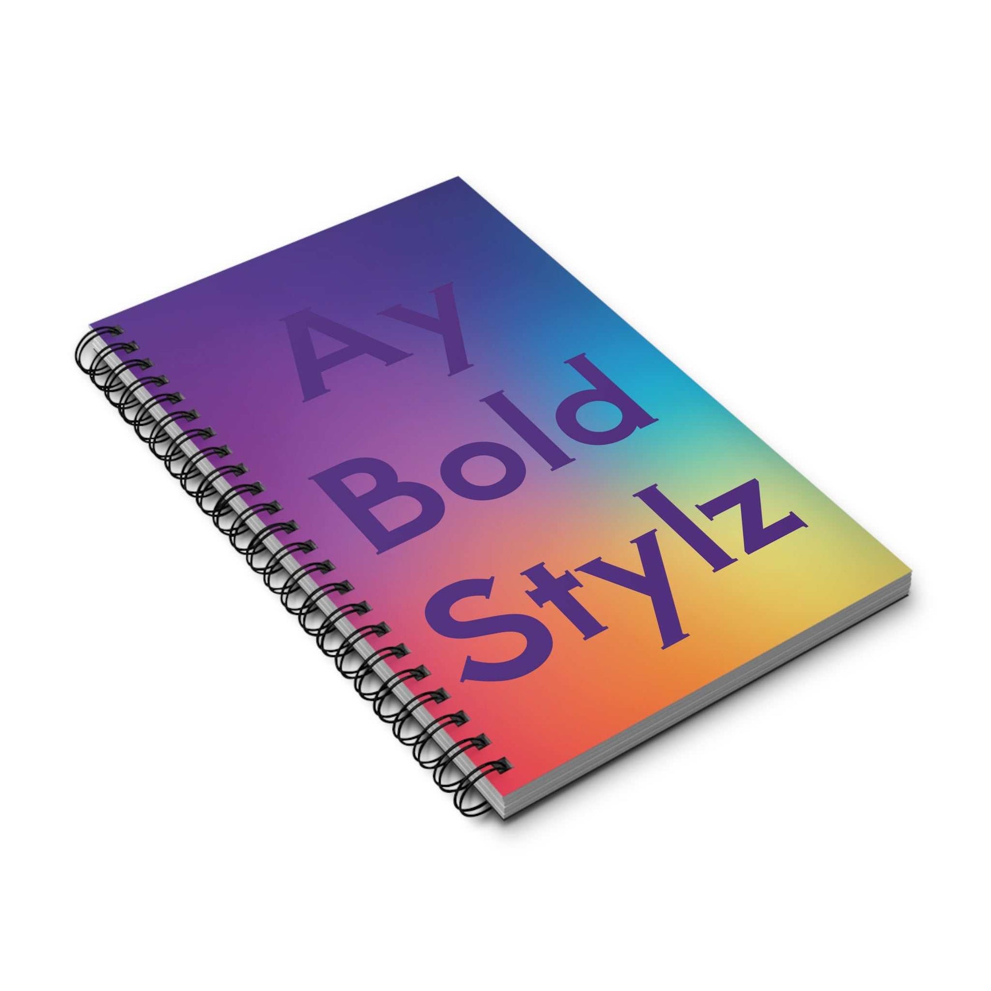 Bold Stylz Spira spiral notebook with vibrant gradient cover and semi-gloss finish