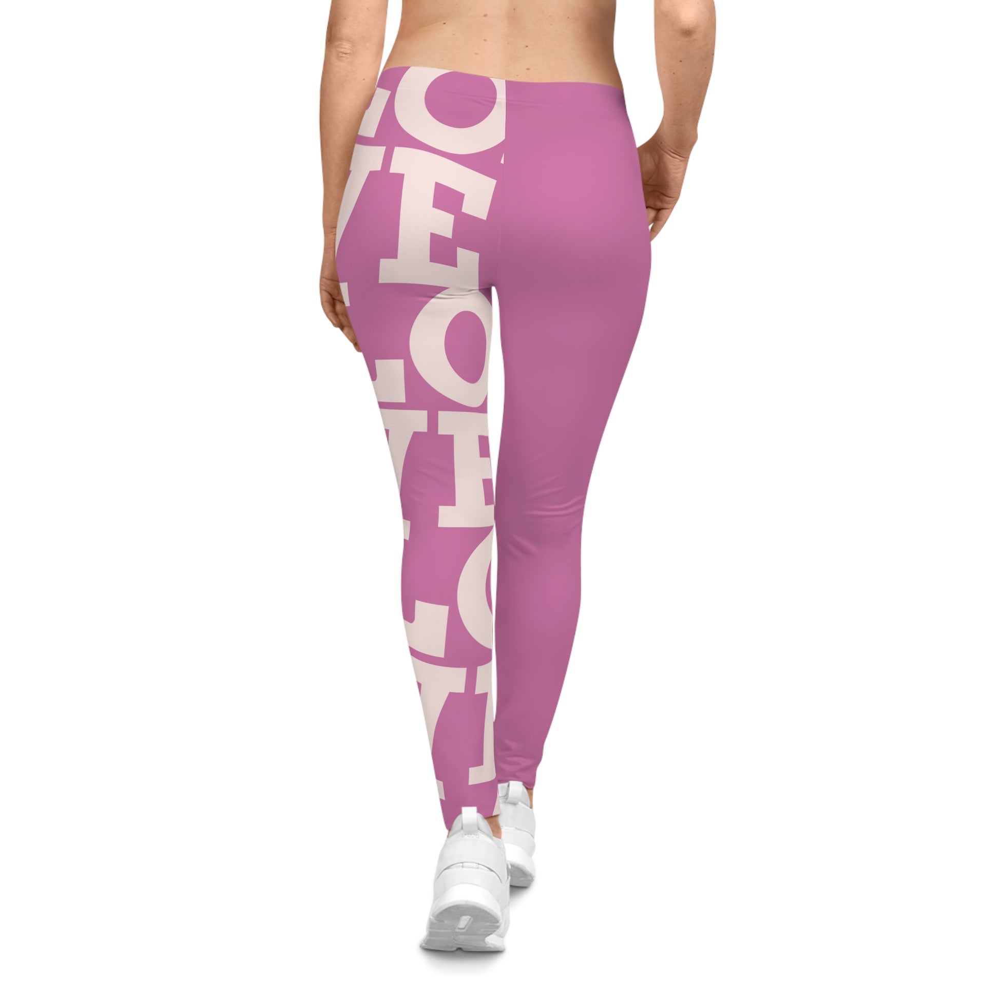 Women's Love Print Casual Leggings, Trendy Activewear, Perfect for Fitness image 1