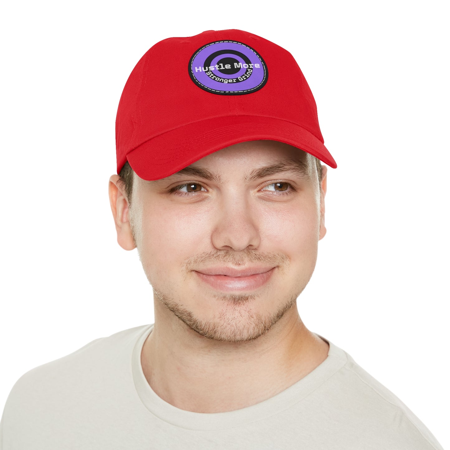 Purple Leather Patch Dad Hat, Casual Cap, Stylish Accessories for Father’s Day image 11