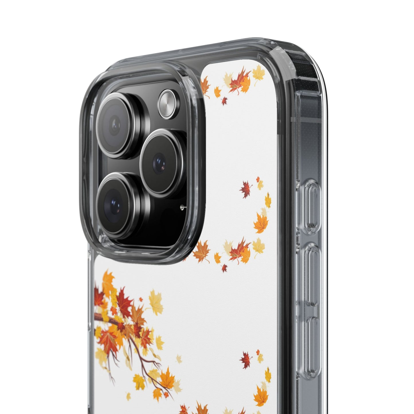 Autumn-Themed Clear Phone Case, Fall Season iPhone Cover, Transparent Case image 4