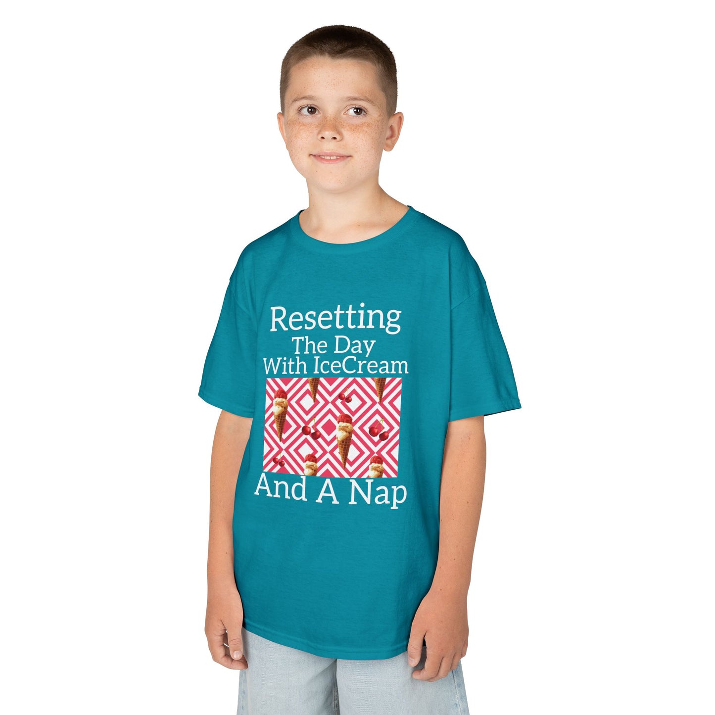 Kids Ice Cream Tee | Fun T-Shirt for Playtime, Bedroom, Birthdays,Vacations image 9