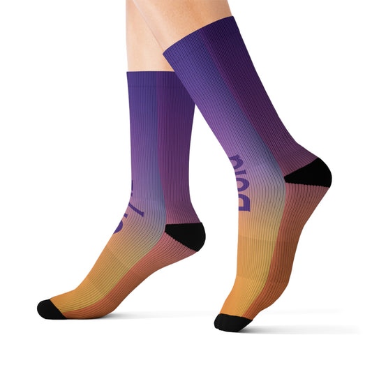 Vibrant Sublimation Socks, Colorful Fashion Statement image 0