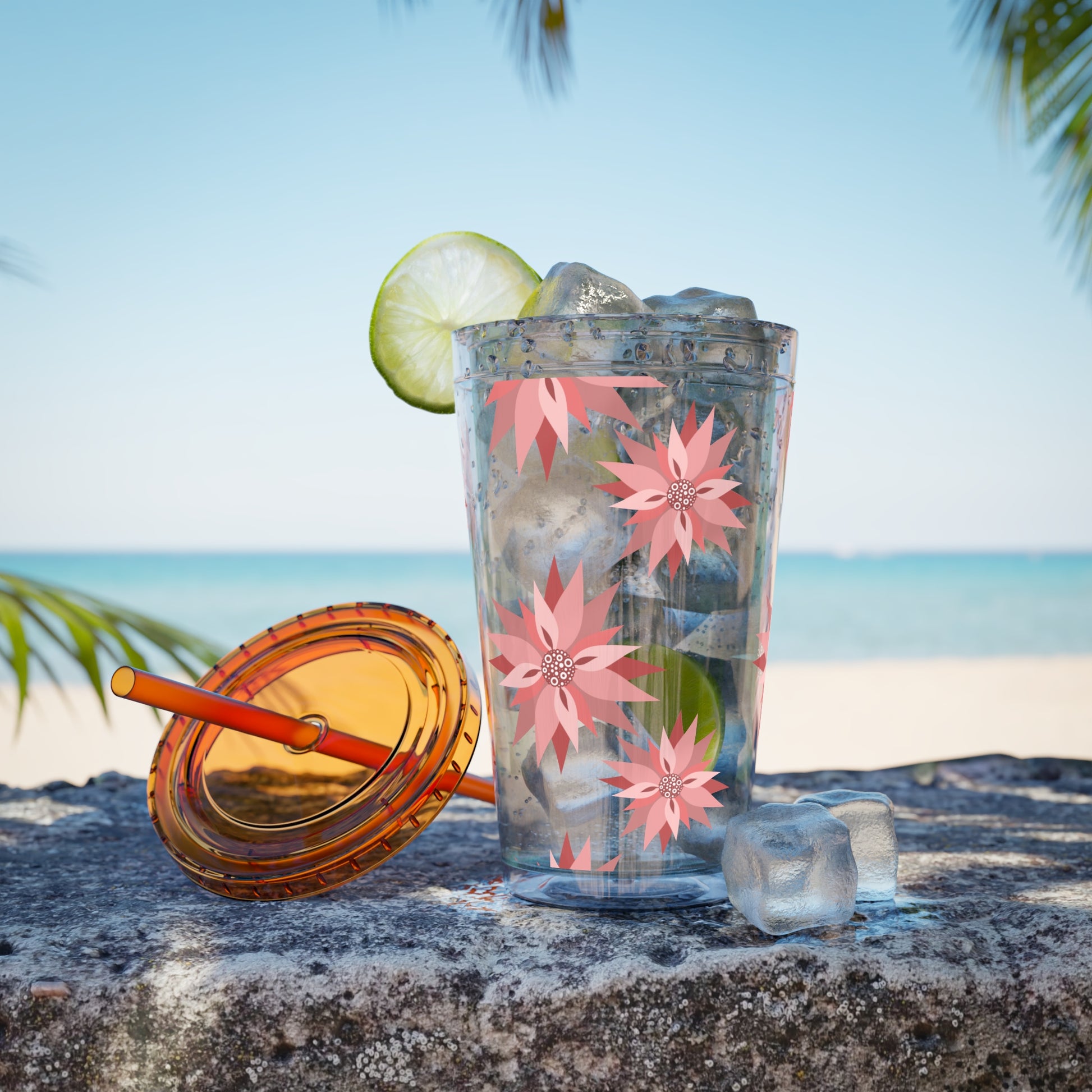 Sunsplash Floral Tumbler, 16oz  image 5