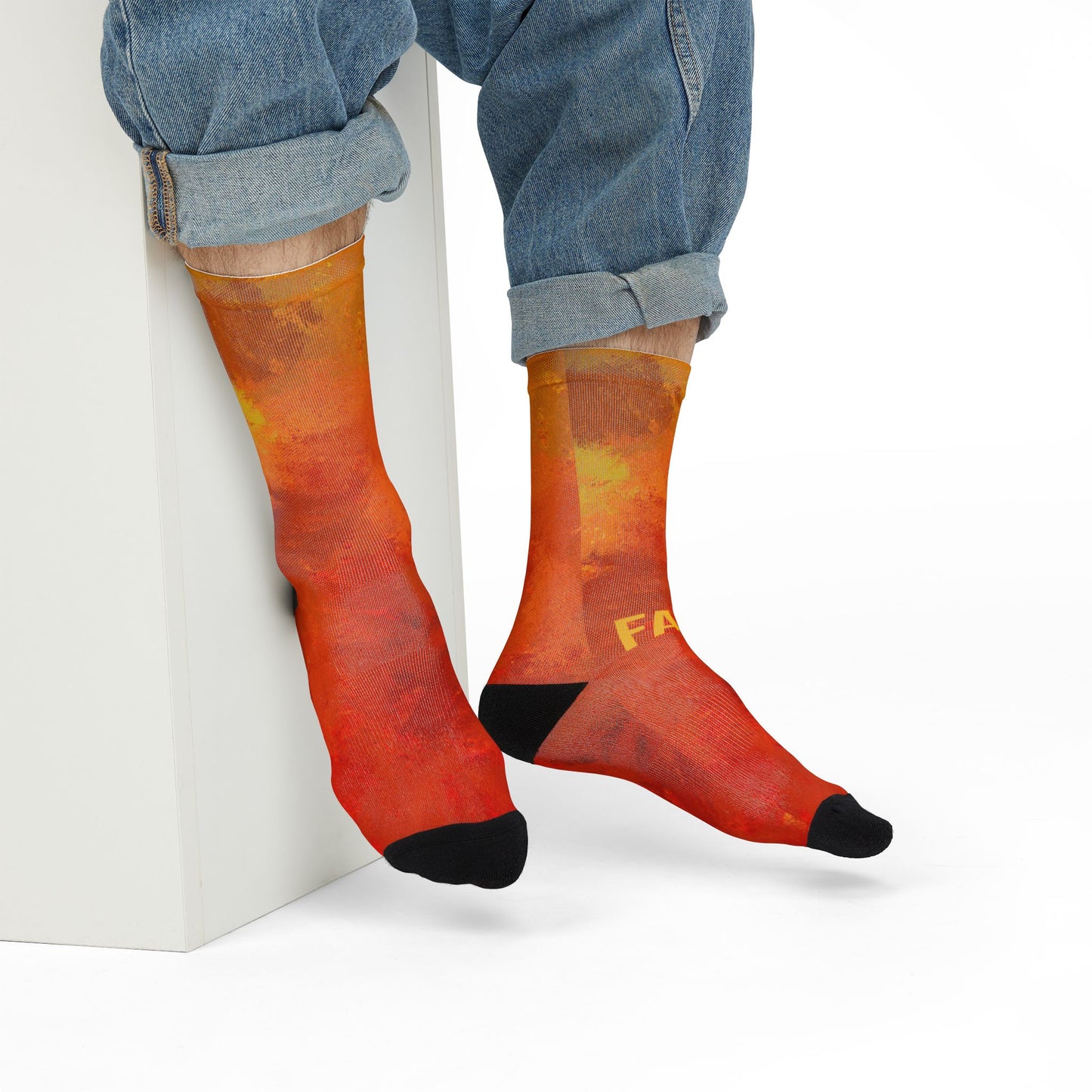 Sublimation Crew Socks - With Fall Design image 2