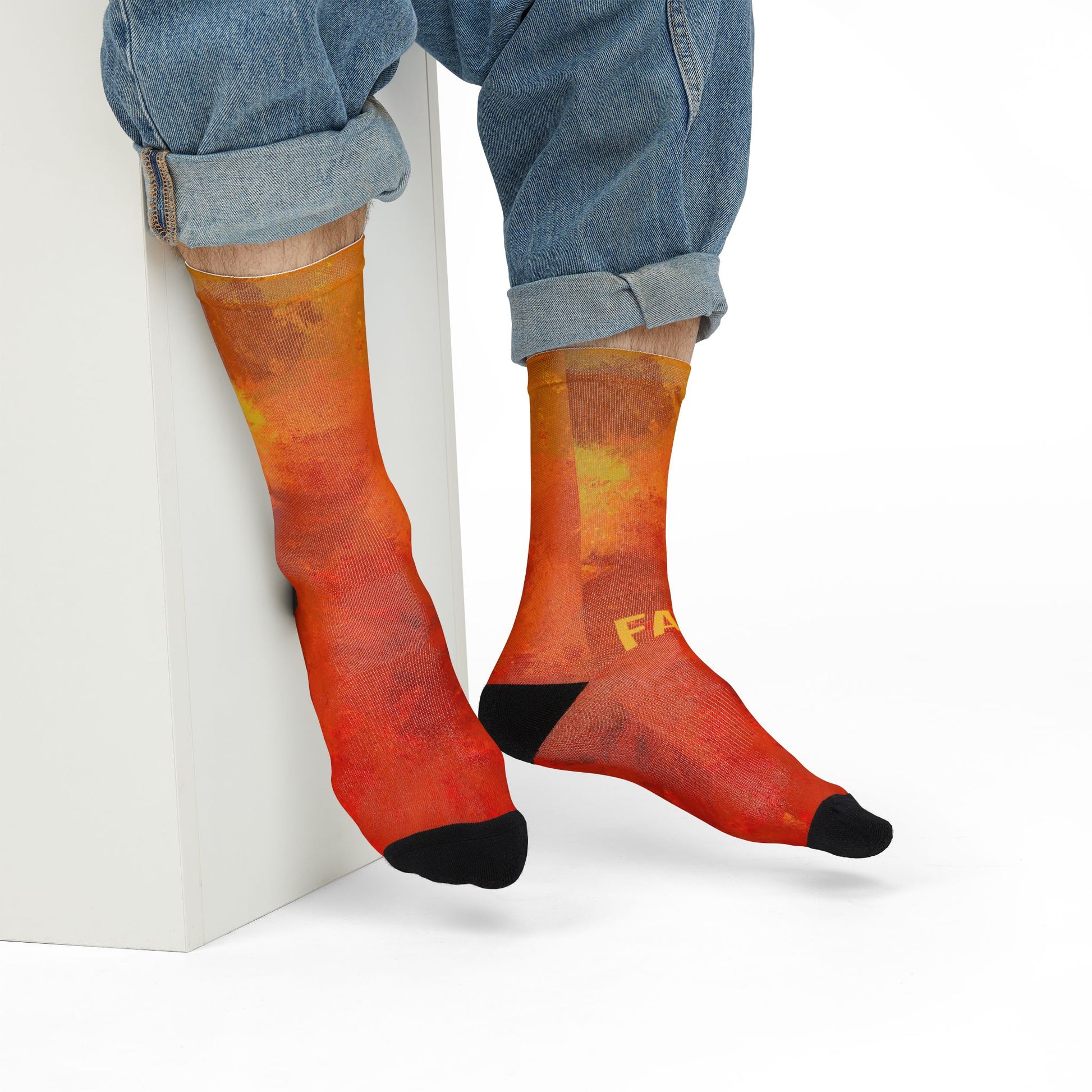 Sublimation Crew Socks - With Fall Design image 2