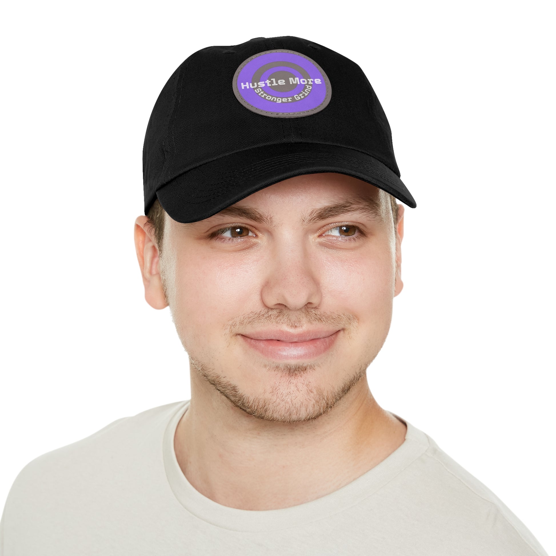 Purple Leather Patch Dad Hat, Casual Cap, Stylish Accessories for Father’s Day image 8