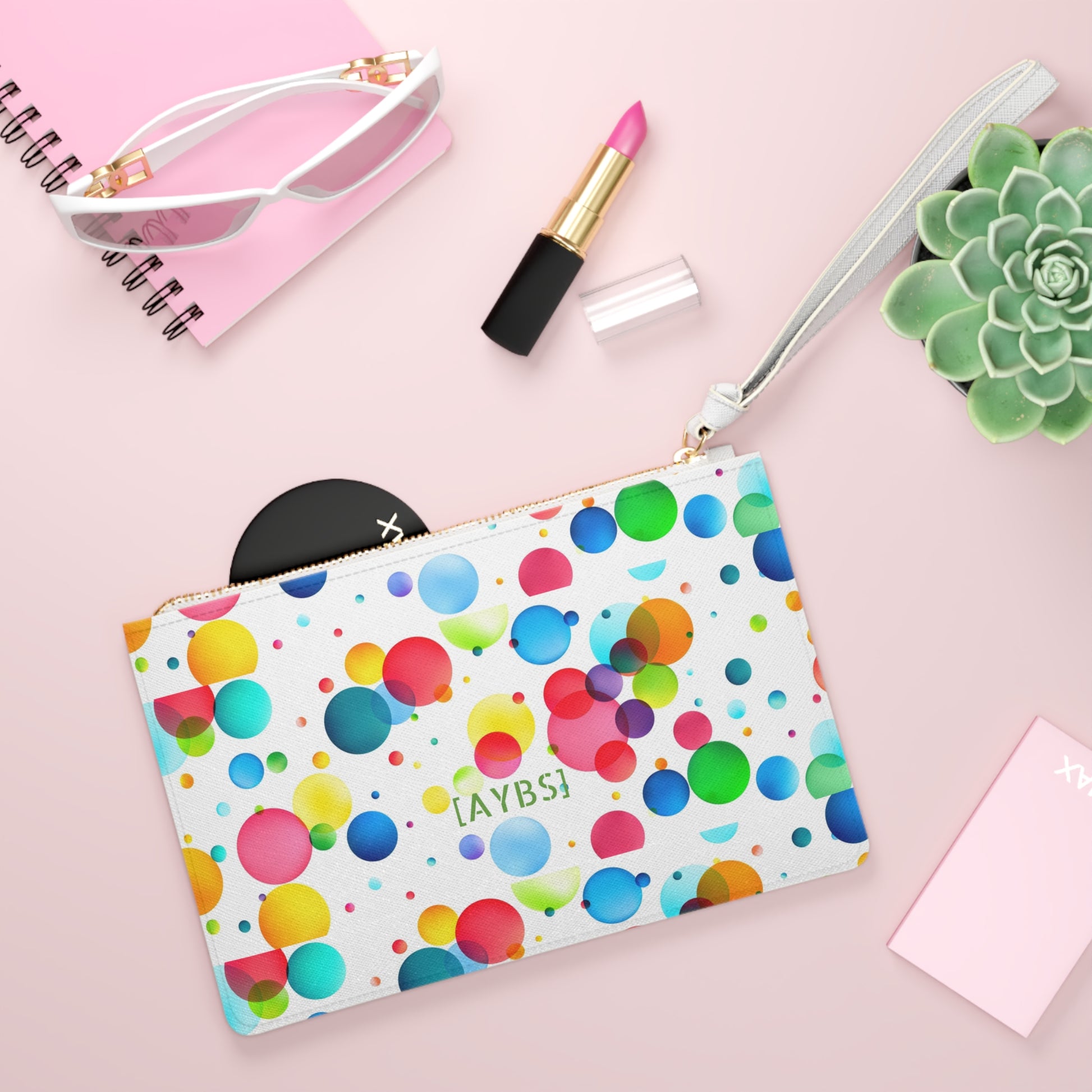 Colorful Watercolor Clutch Bag, Vibrant Gift Idea for Party, Night Out & Travel image 1