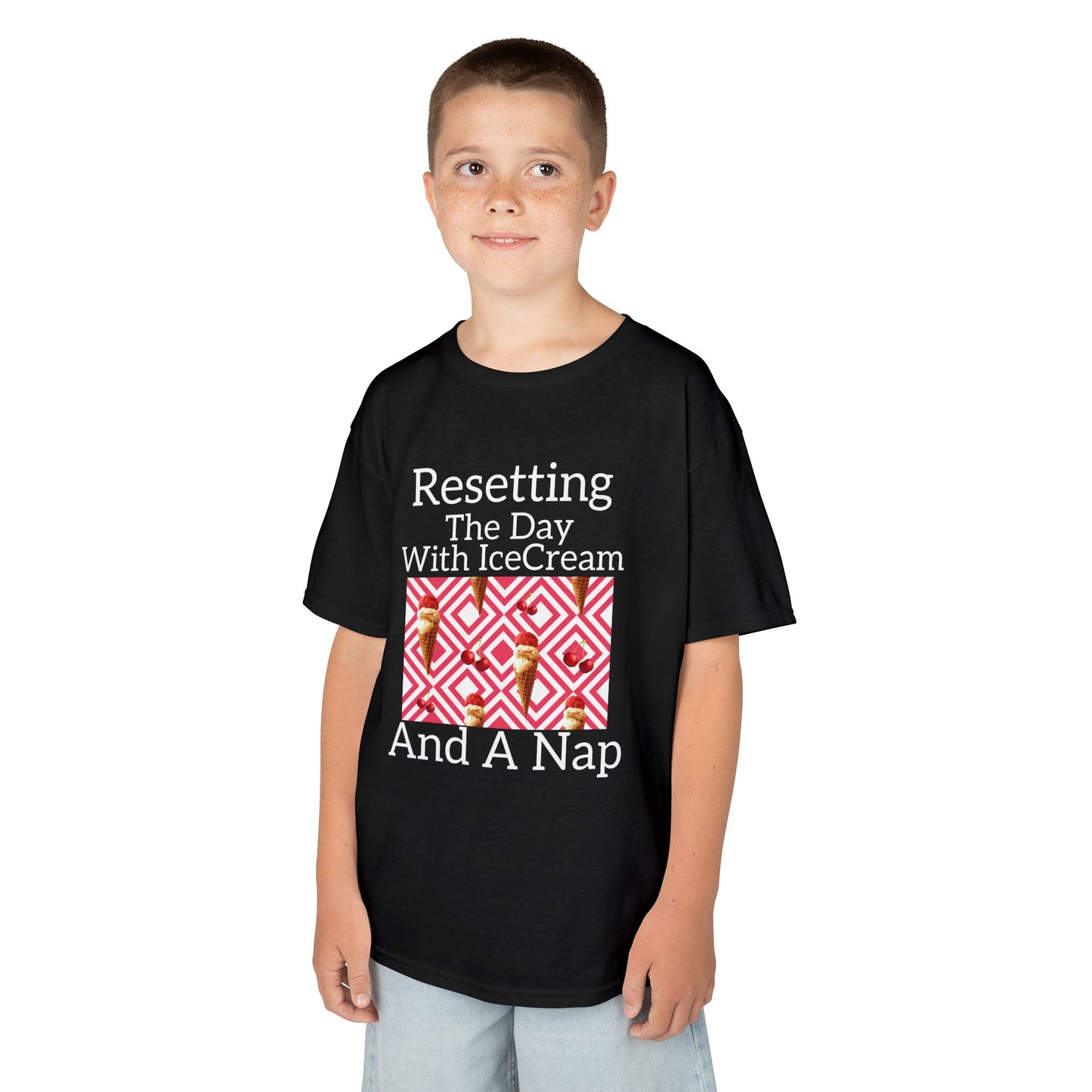 Kids Ice Cream Tee | Fun T-Shirt for Playtime, Bedroom, Birthdays,Vacations image 0