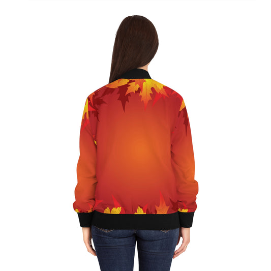 Women's Fall Bomber Jacket (AOP) image 1